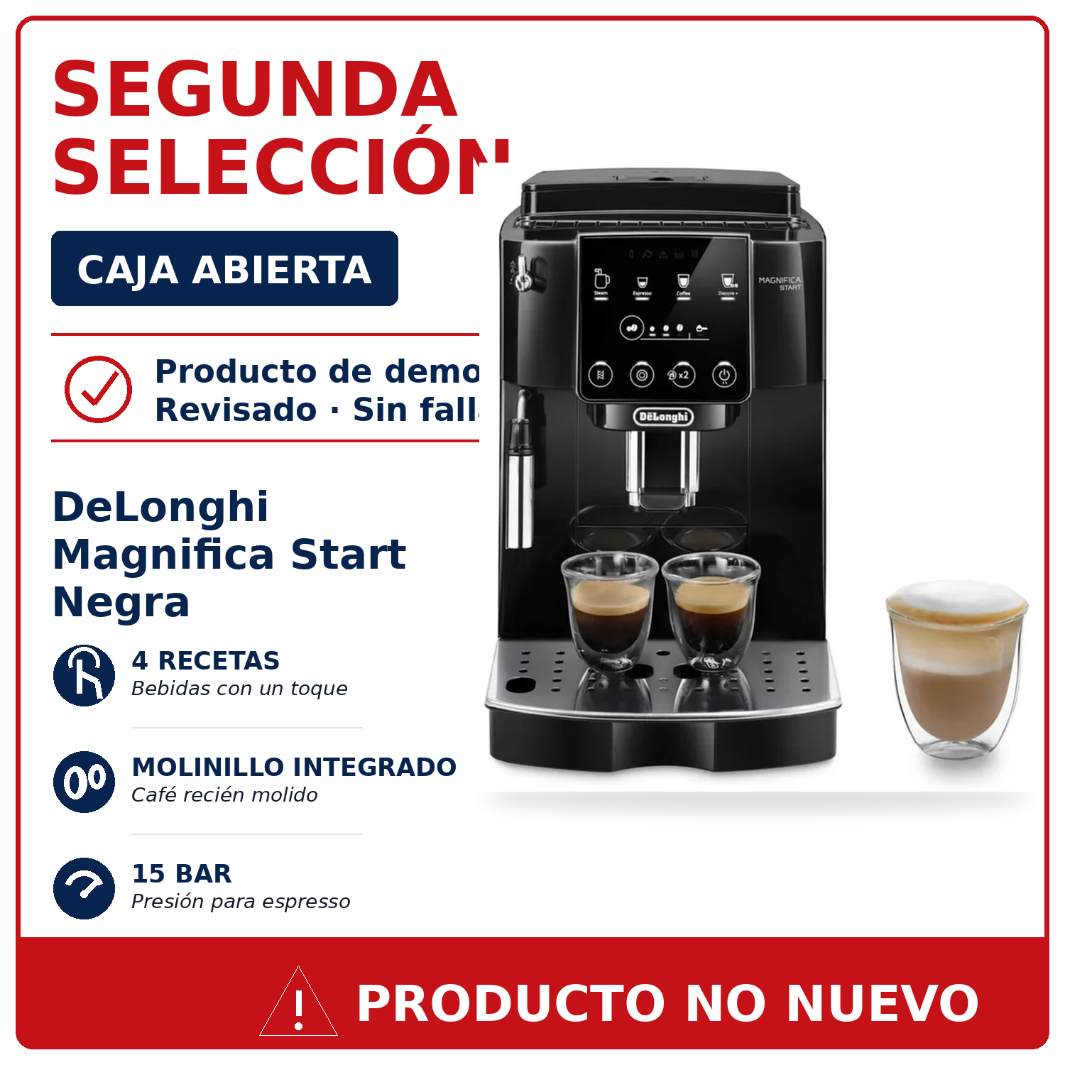 Cafetera Superaut DeLonghi Magnifica Start Caja Abierta