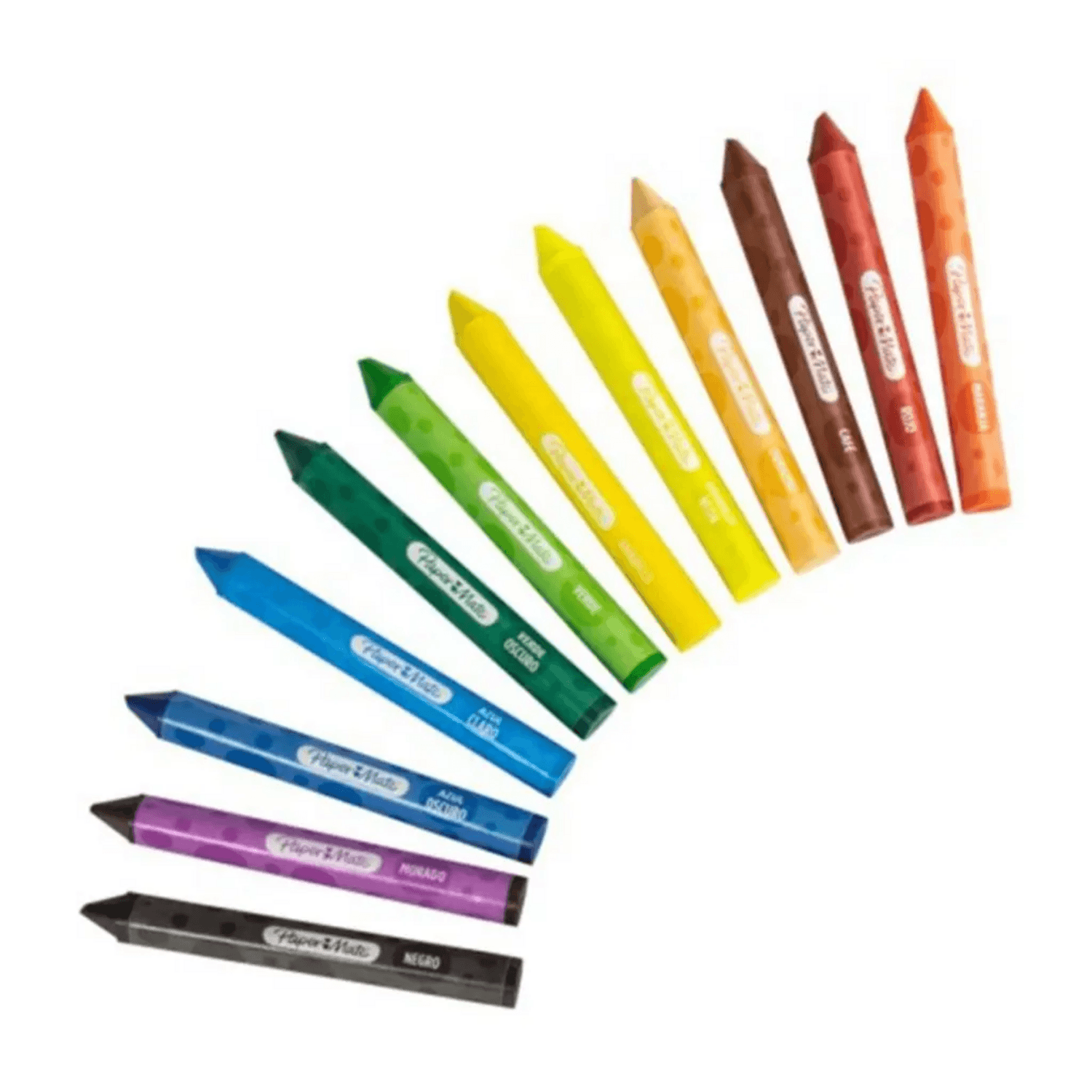 Lápices Cera Crayones Triangular PaperMate Grueso 12 Colores