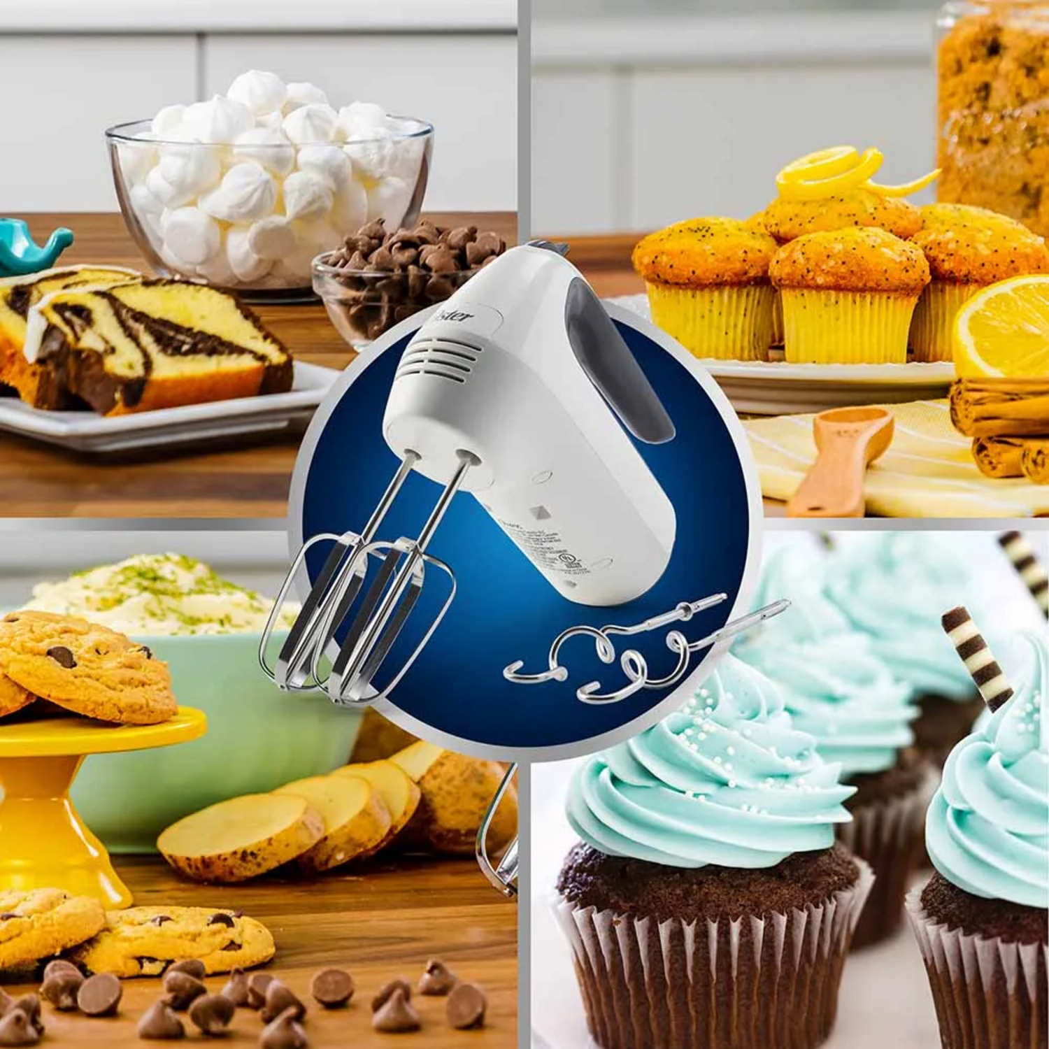 Batidora de Mano Oster 6 Veloc y Turbo Blanca Oster New Horizons Chile New Horizons NHT.cl