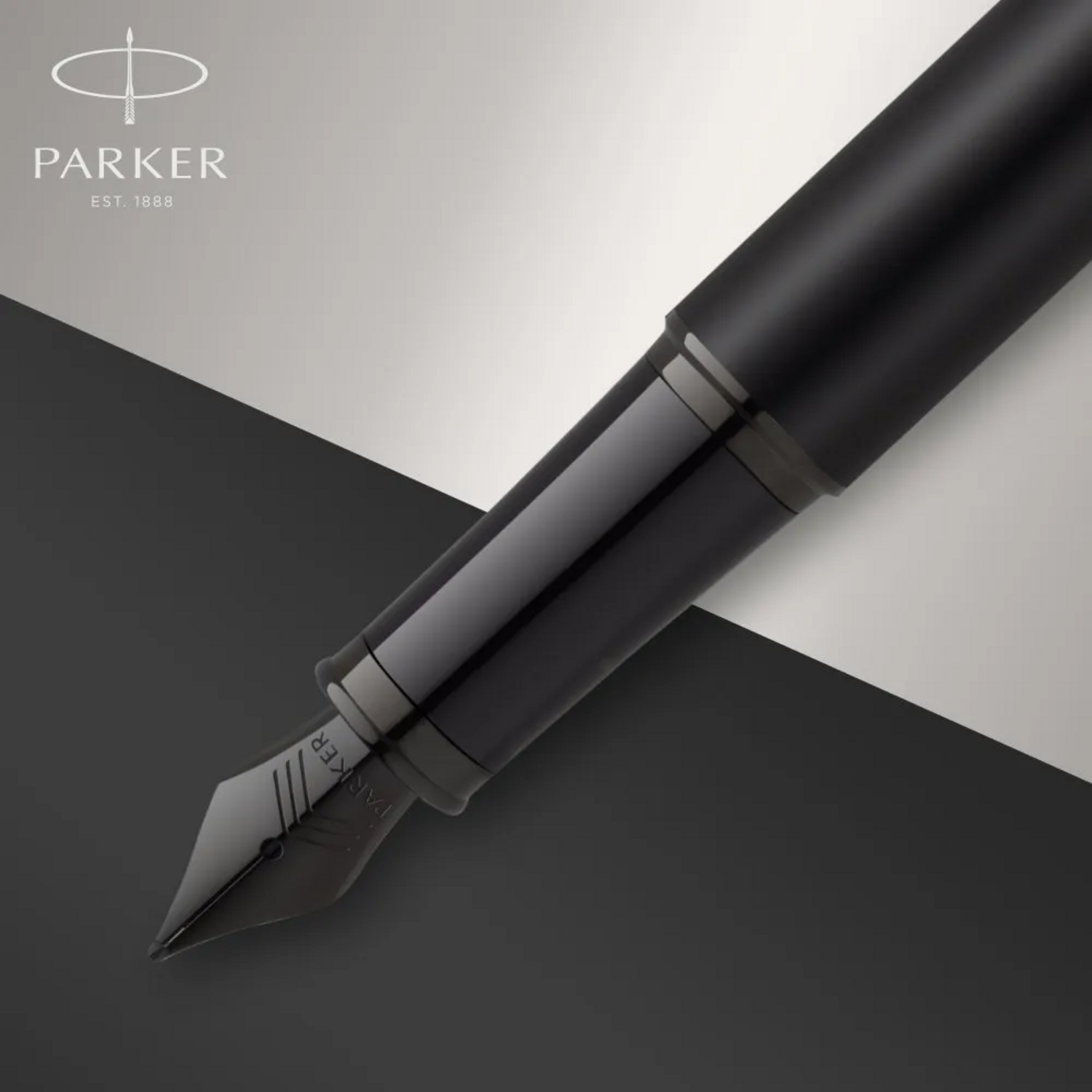 Pluma Fuente Parker IM Negro Matte BT Tinta Azul