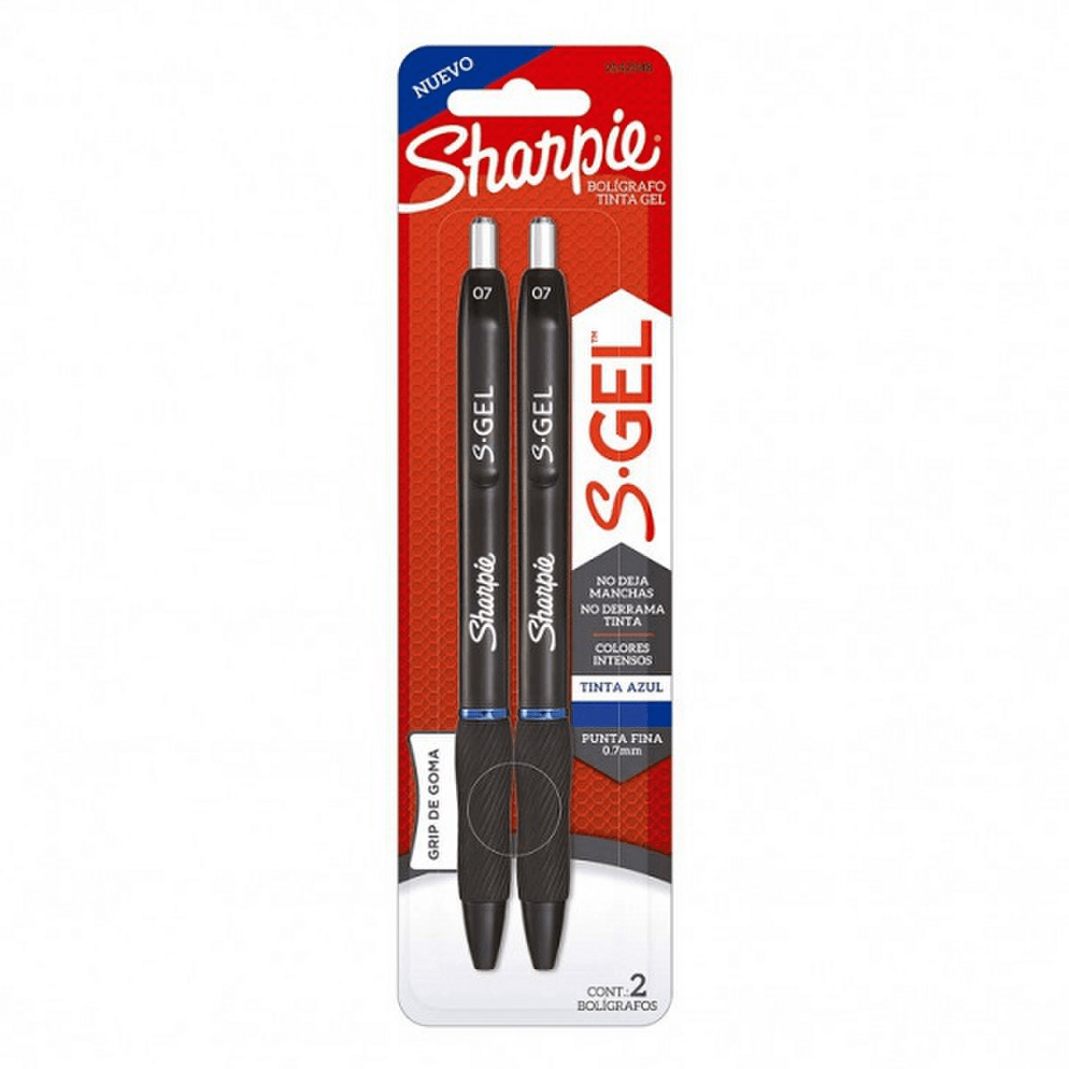 Set Boligrafos Gel Sharpie 0,7 Azul Blister x2 2142348