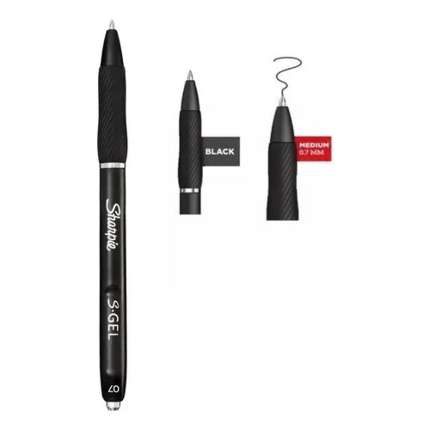 Set Boligrafos Gel Sharpie 0,7 Negro Blister x2 2142350