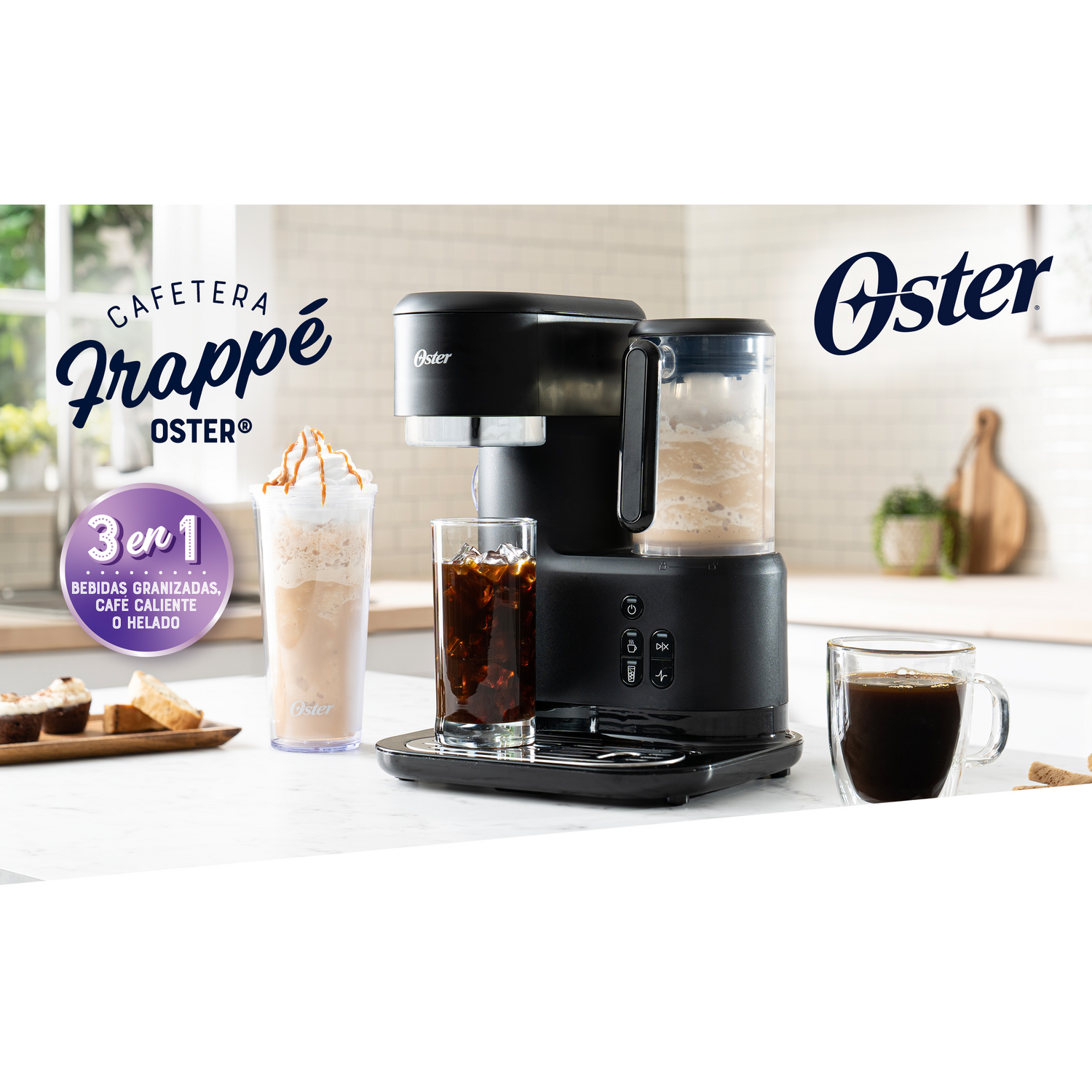 Cafetera Oster Frappe y Licuadora 3 Funciones 2186201