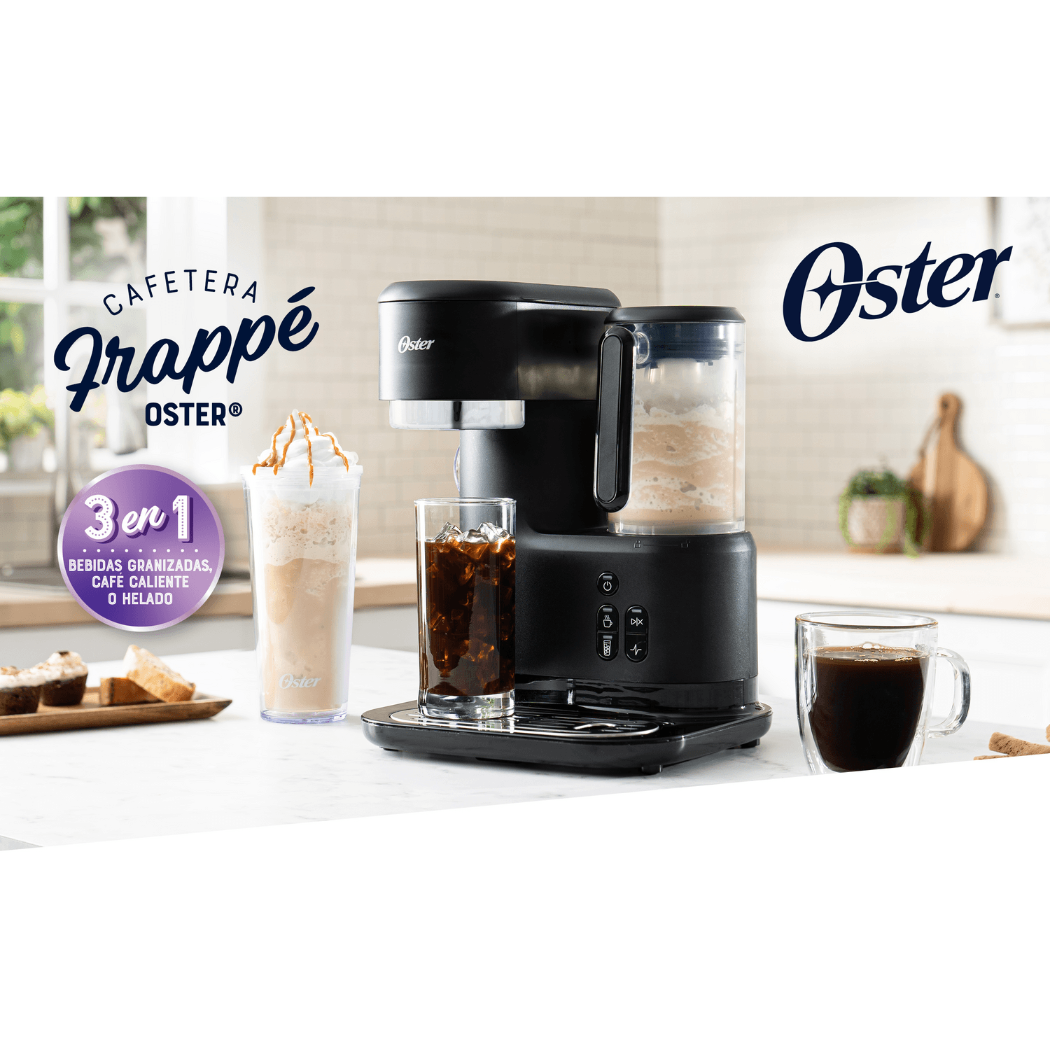 Cafetera Oster Frappe y Licuadora 3 Funciones 2186201 Oster New Horizons Chile New Horizons NHT.cl