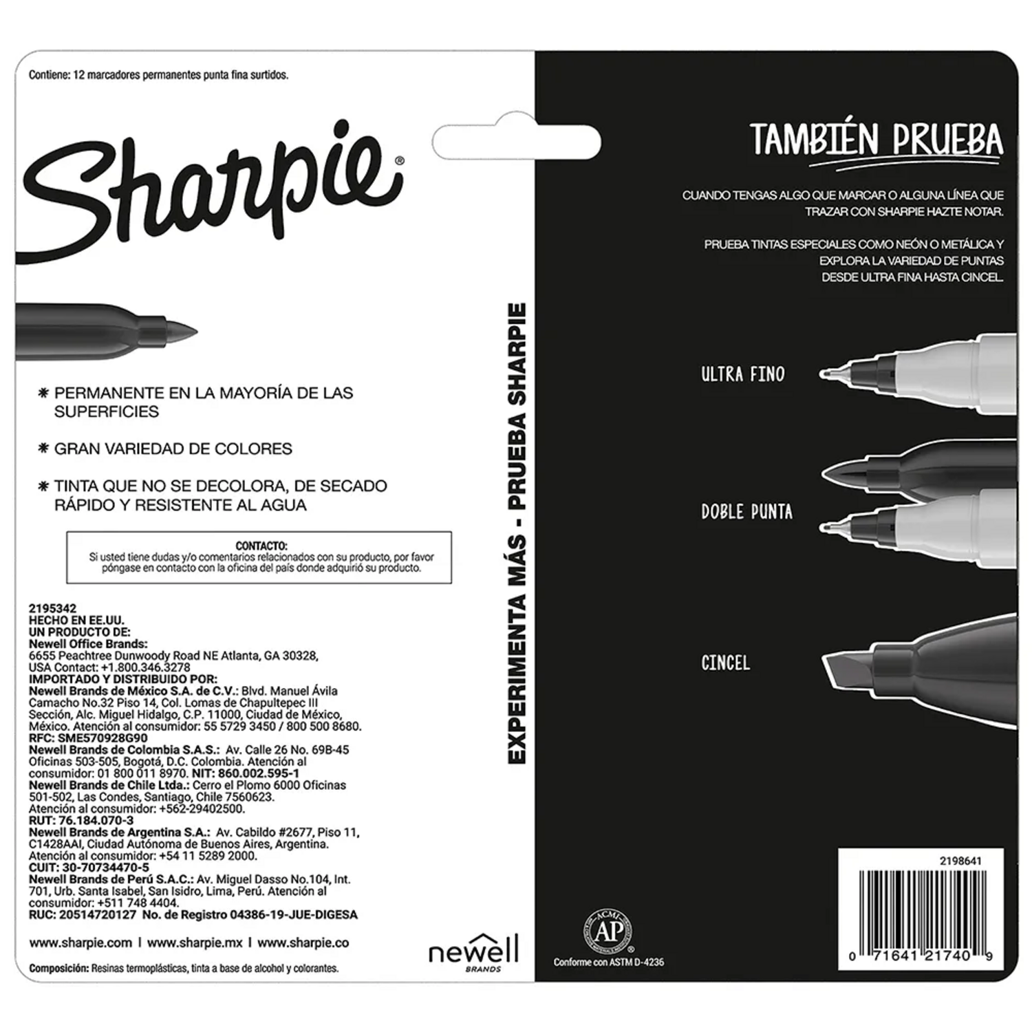 Set de 12 Marcadores Sharpie Retratos Colores Piel Fino Sharpie New Horizons Chile New Horizons NHT.cl