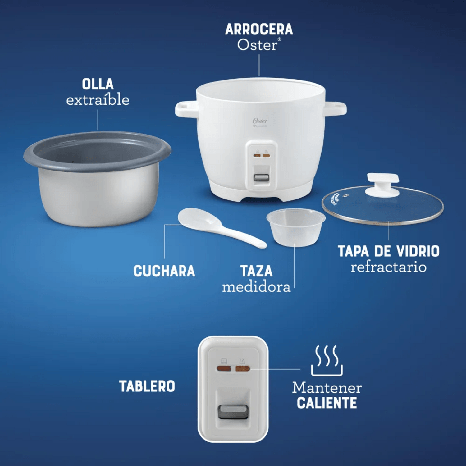 Arrocera Oster 7 Tazas Mantiene Calor Modelo 2212405 Oster New Horizons Chile New Horizons NHT.cl
