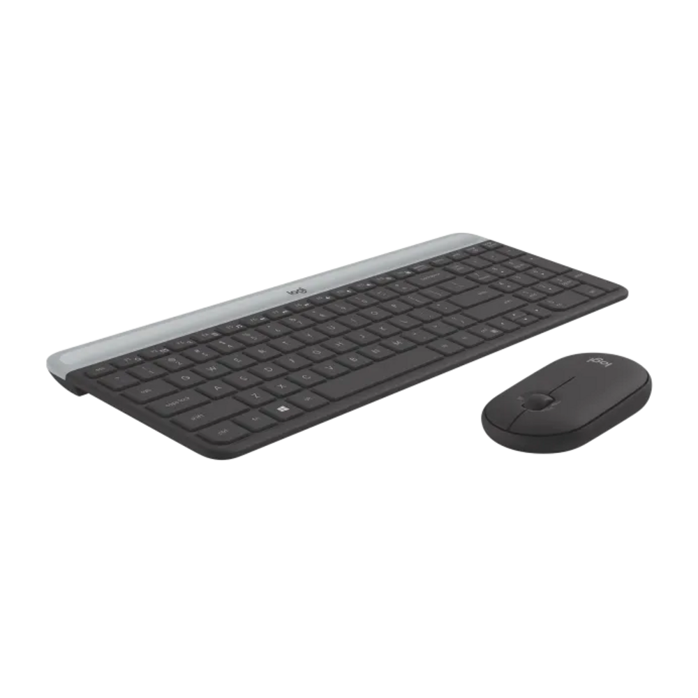 Kit Teclado y Mouse Logitech Inalam Ultradelgado MK470 Negro
