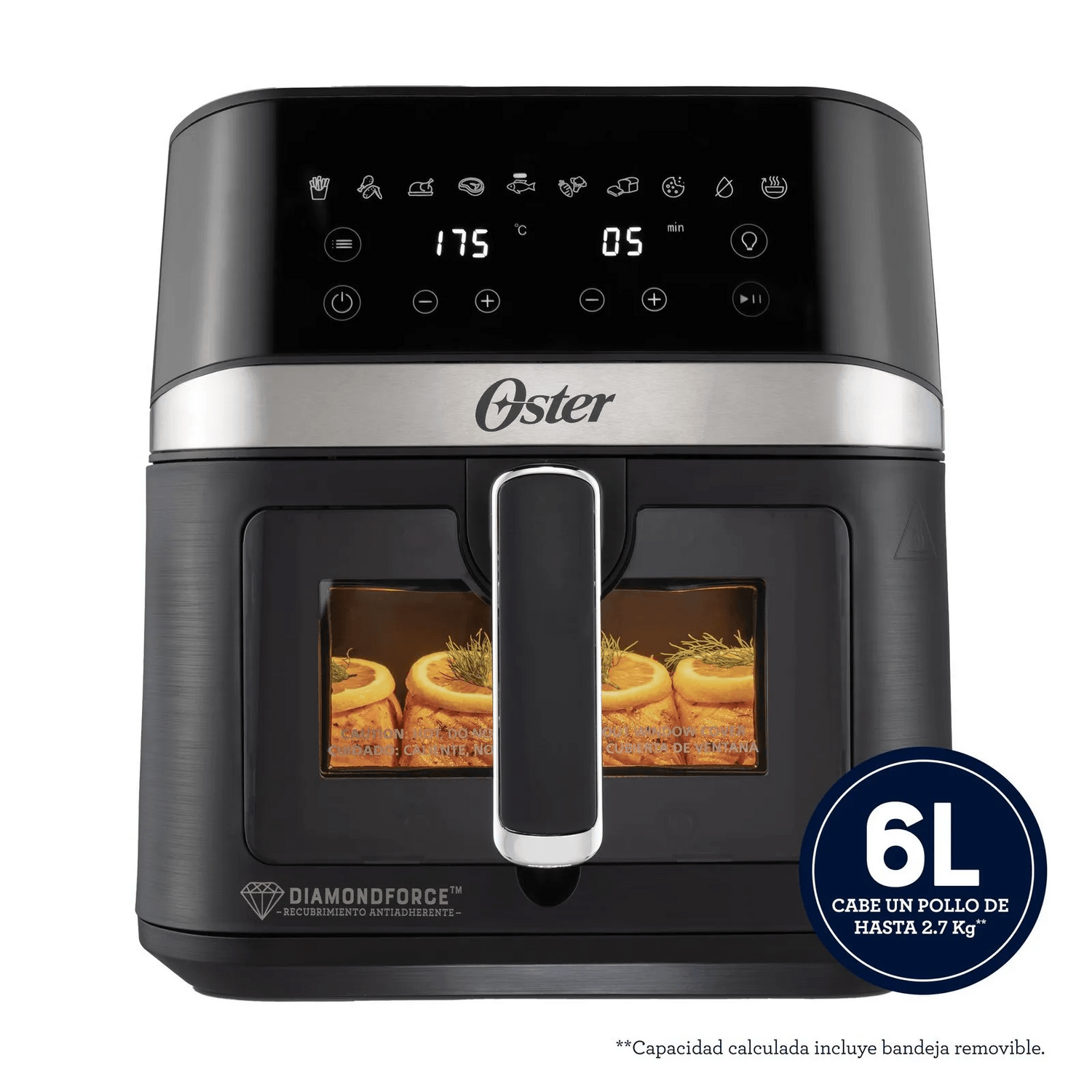 Freidora Air Fryer Oster 6L Digital con Visor Mod 2204818 Oster New Horizons Chile New Horizons NHT.cl