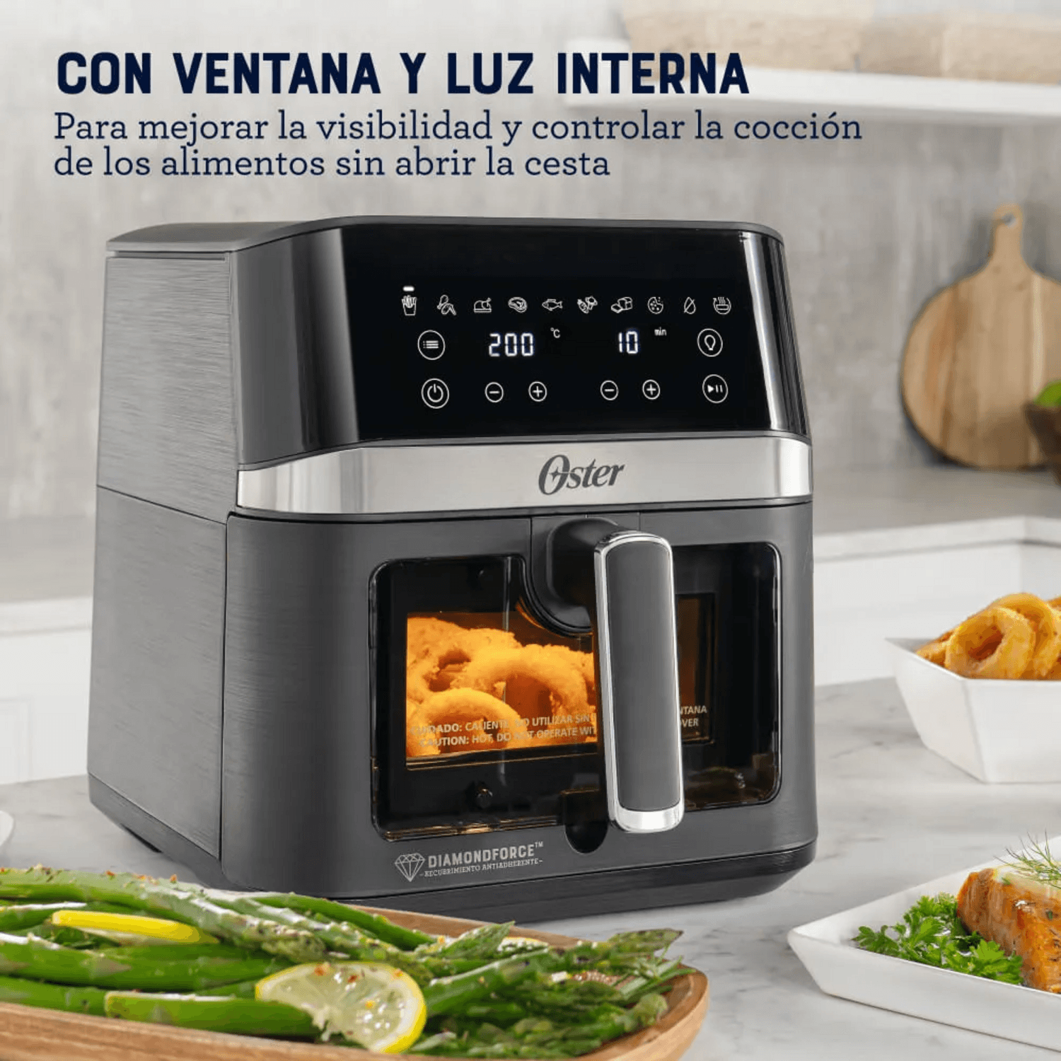 Freidora Air Fryer Oster 6L Digital con Visor Mod 2204818 Oster New Horizons Chile New Horizons NHT.cl