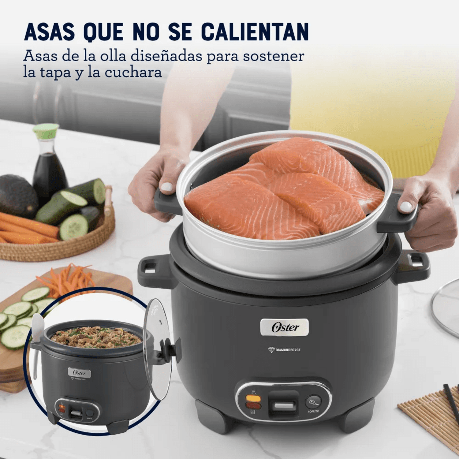Arrocera Oster 12 Tazas Sofrito y Vaporera Mod 2212406