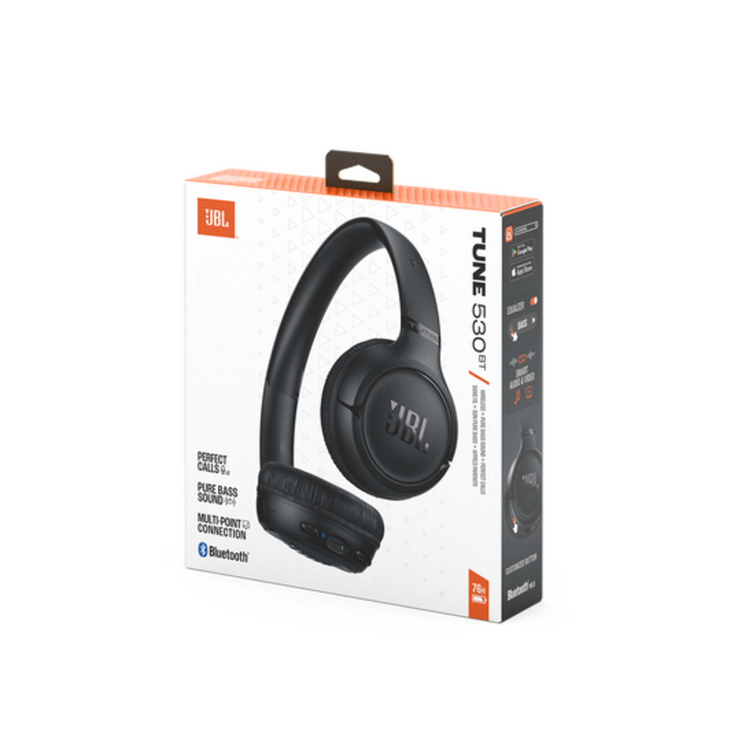 Audífonos JBL Tune 530BT Bluetooth 6.0 76H Pure Bass Negro