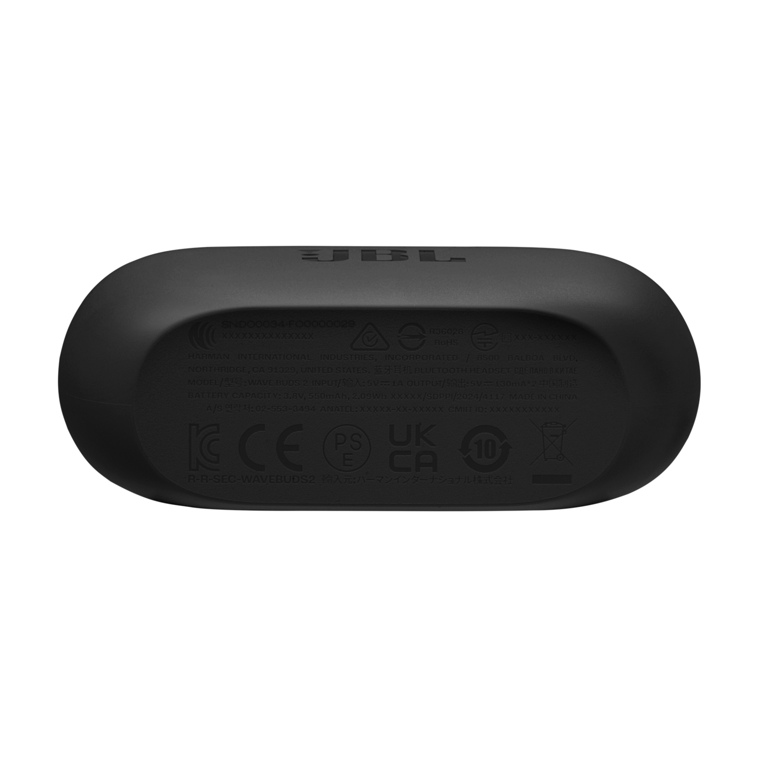 Audifonos JBL Wave Buds 2 ANC 40h Pure Bass IP54 Negro