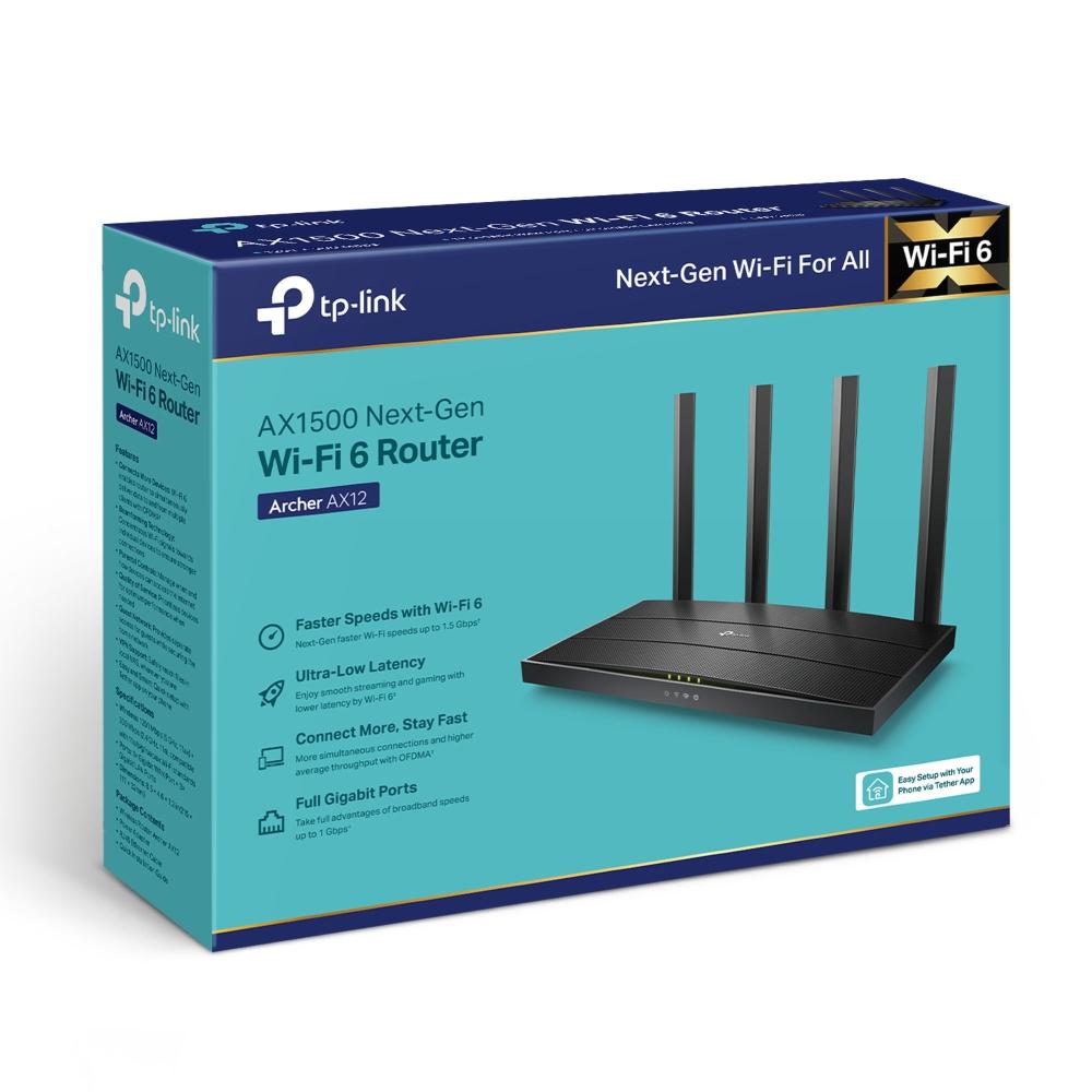 Router TP-Link WI-Fi 6 Archer AX12 Wi-Fi 6 Ax1500
