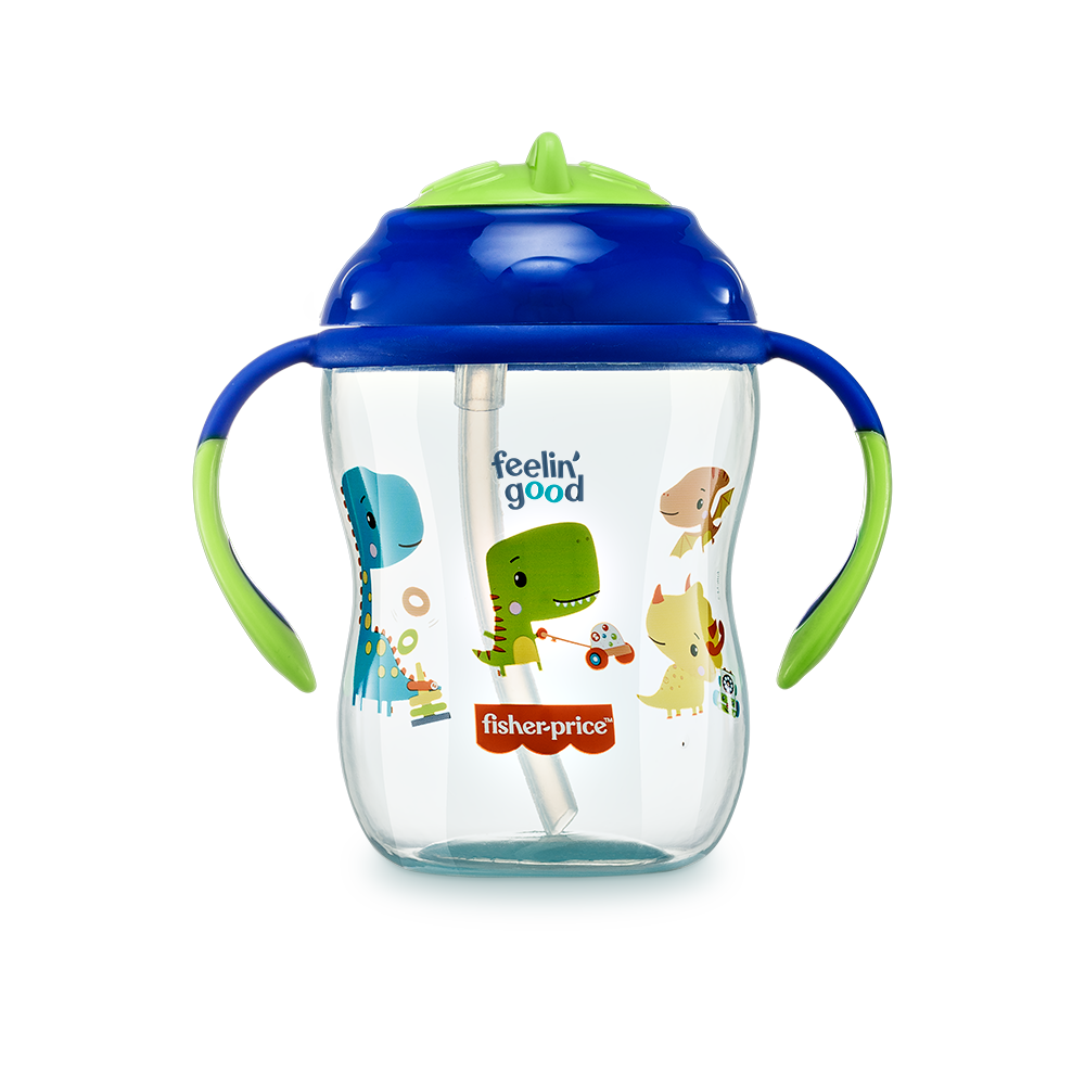 Vaso Con Bombilla First Moments Fisher Price Azul BB1016 Fisher Price New Horizons Chile New Horizons NHT.cl