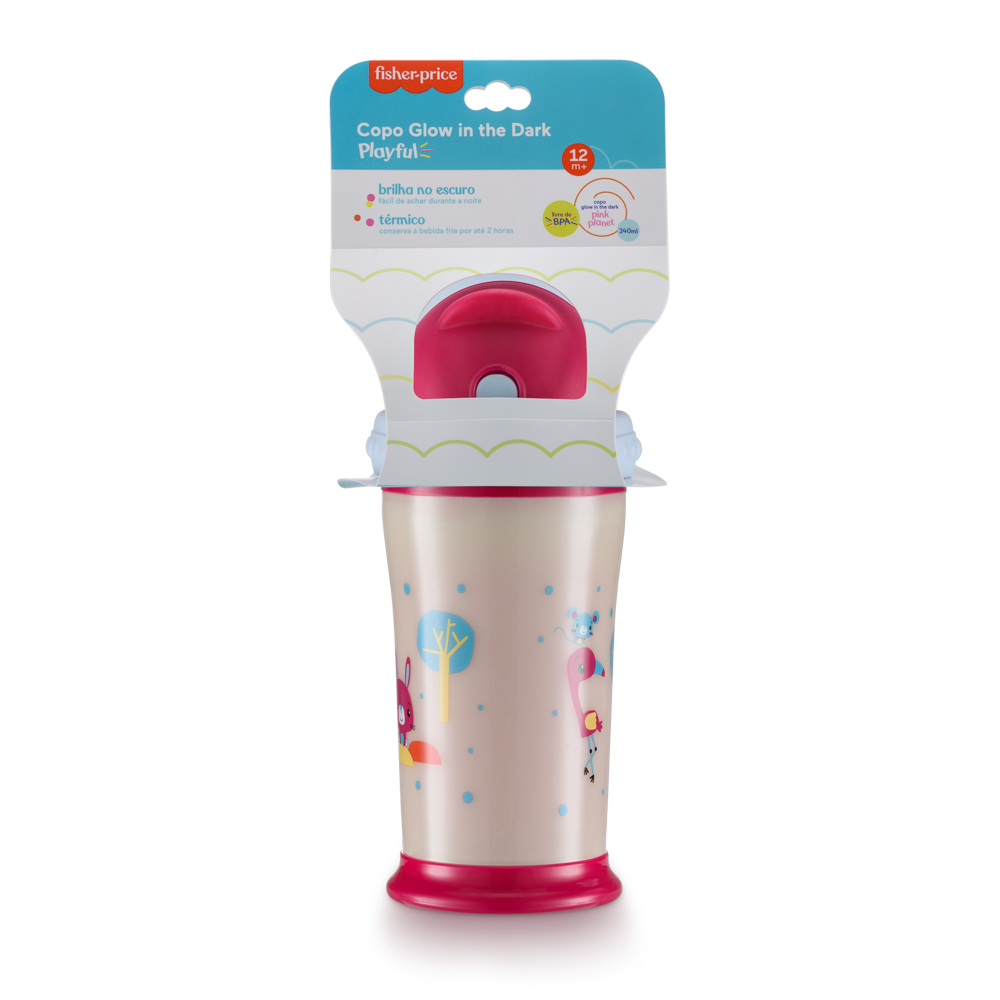 Vaso Playful Fisher Price Glow Dark Rosa Planet BB1129 Fisher Price New Horizons Chile New Horizons NHT.cl