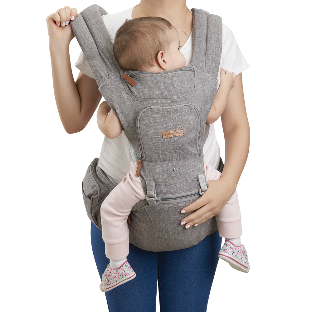 Canguro Porta Bebe Fisher Price Gris BB312 Fisher Price New Horizons Chile New Horizons NHT.cl