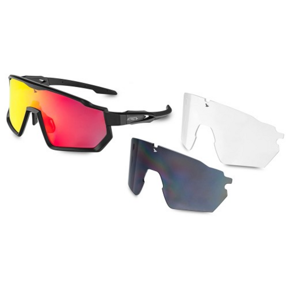 Kit 3 Lentes Ciclismo Atrio Uv400 Rojo/Negro Bi233 Atrio New Horizons Chile New Horizons NHT.cl