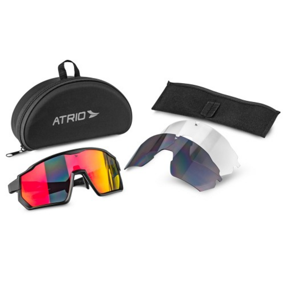 Kit 3 Lentes Ciclismo Atrio Uv400 Rojo/Negro Bi233 Atrio New Horizons Chile New Horizons NHT.cl
