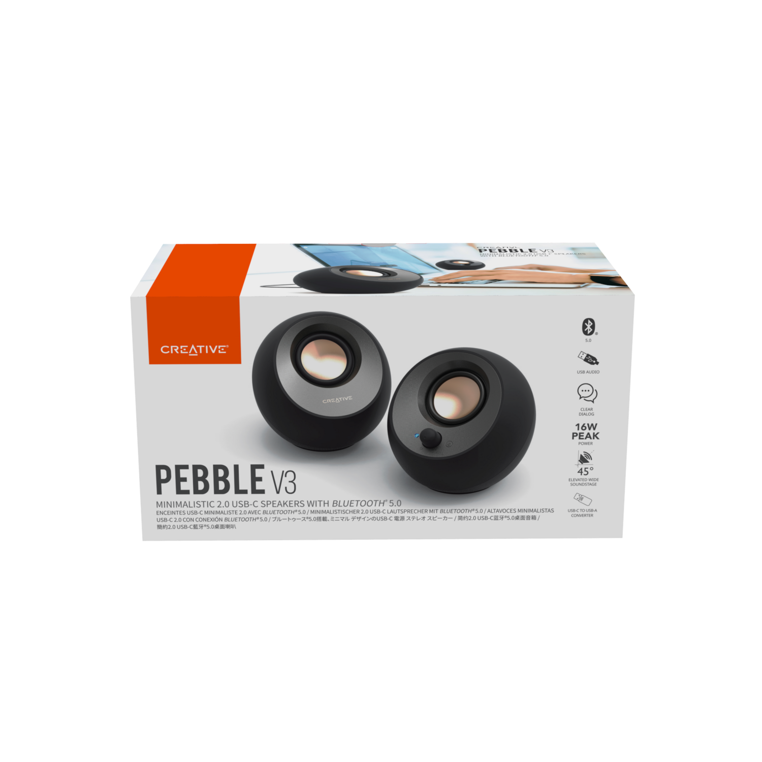 Parlante Creative Pebble V3 Bluetooth 5.0 Creative New Horizons Chile New Horizons NHT.cl