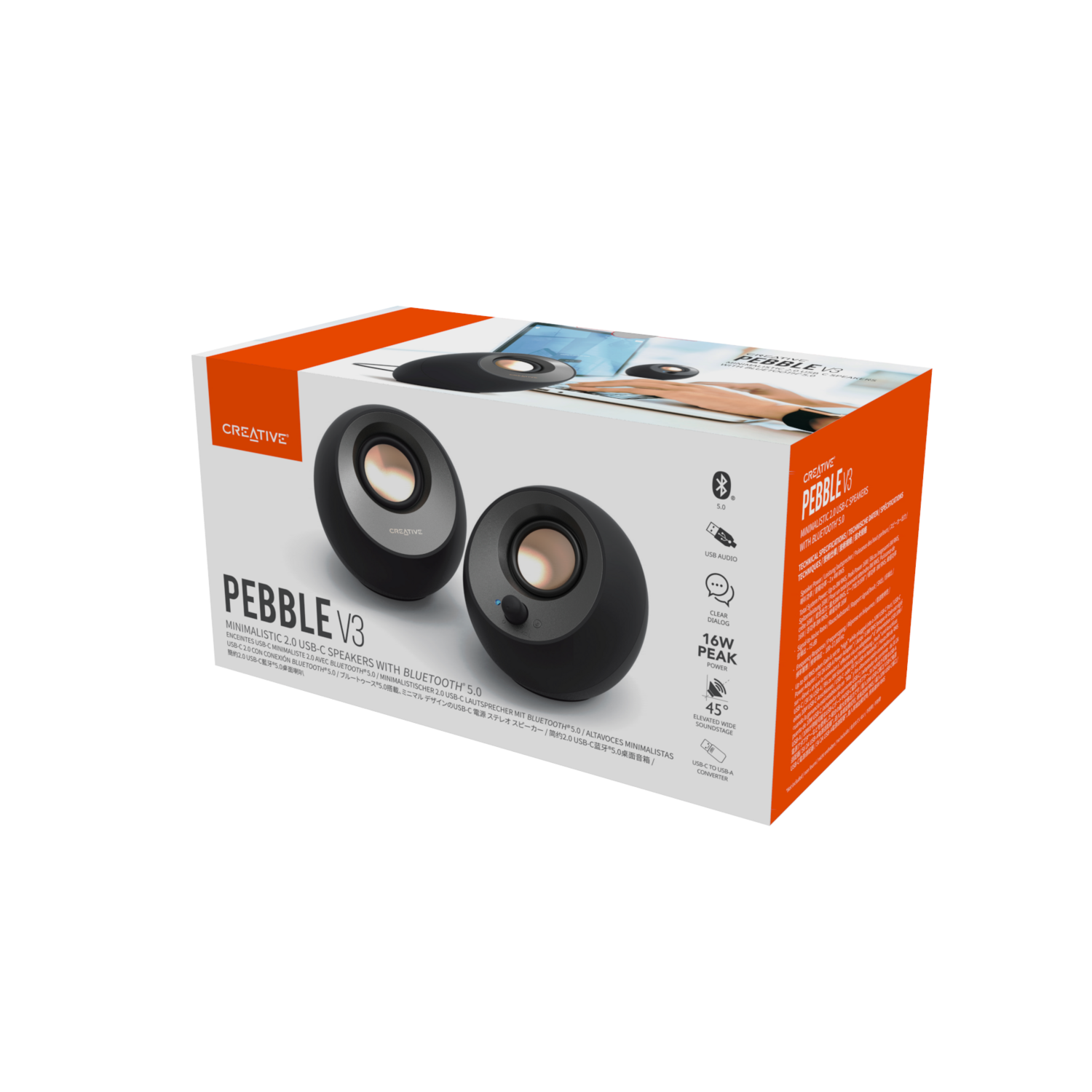 Parlante Creative Pebble V3 Bluetooth 5.0 Creative New Horizons Chile New Horizons NHT.cl