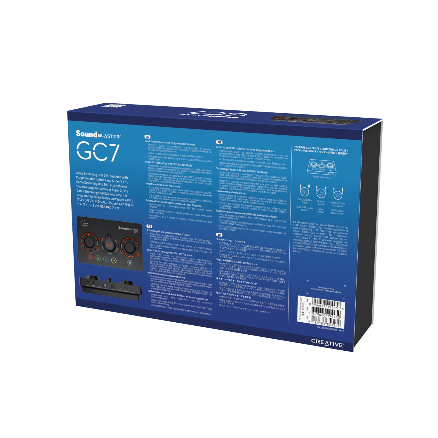 Tarjeta de Sonido Dac USB Creative Sound Blaster GC7 Creative New Horizons Chile New Horizons NHT.cl