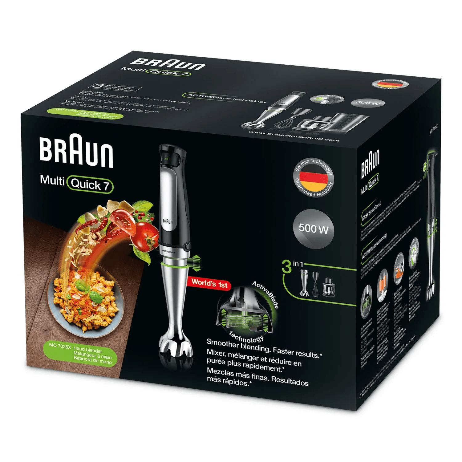 Batidora de Inmersion Minipimer Braun MultiQuick 7 Picadora Braun New Horizons Chile New Horizons NHT.cl