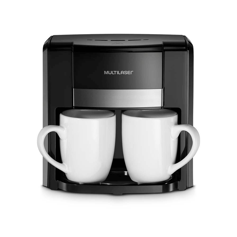 Cafetera Electrica Multi con 2 Tazas BE010, diseñada para preparar café directamente en dos tazas.