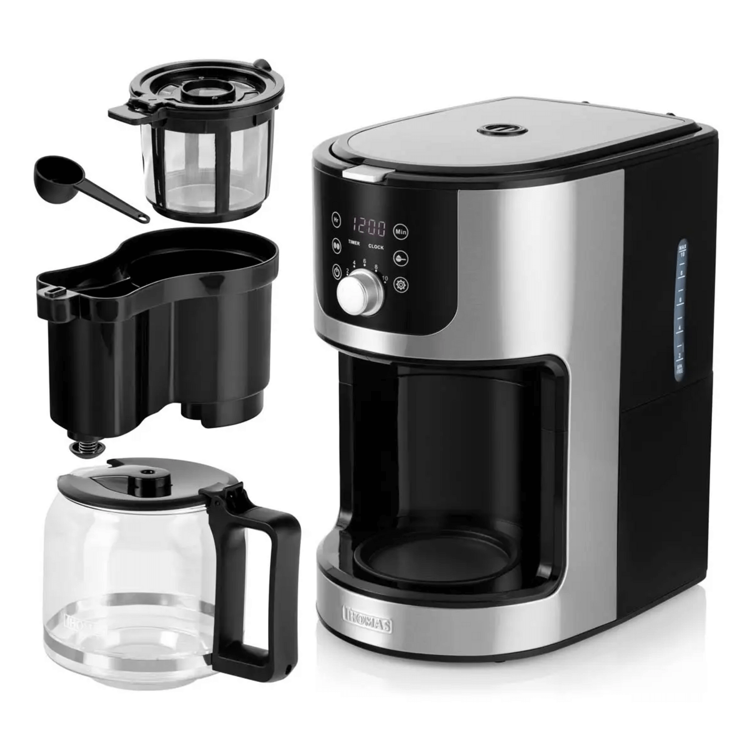 Cafetera 10 Tazas Molinillo Thomas TH-145DMI Mantiene Calor