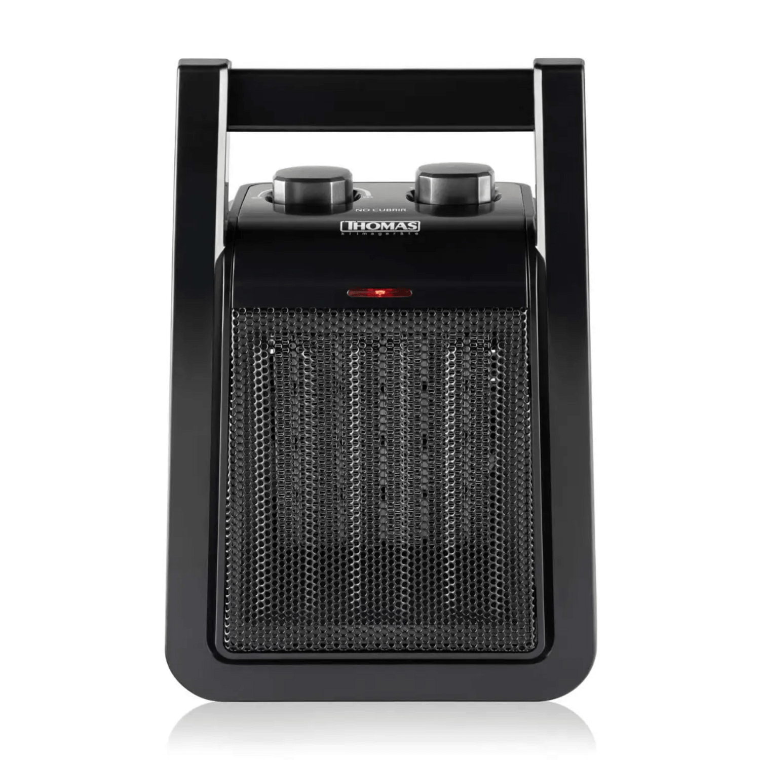 Calefactor Cerámico Thomas 2200W TH-CH38 2 Temp Antivuelco en color negro con diseño moderno y controles intuitivos.