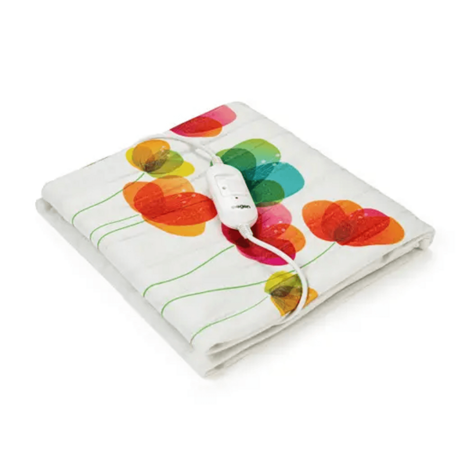 Calienta Cama Siegen 1 Plaza 60 W 2 Niveles Flores SG-5120D2 con diseño floral y control de temperatura.