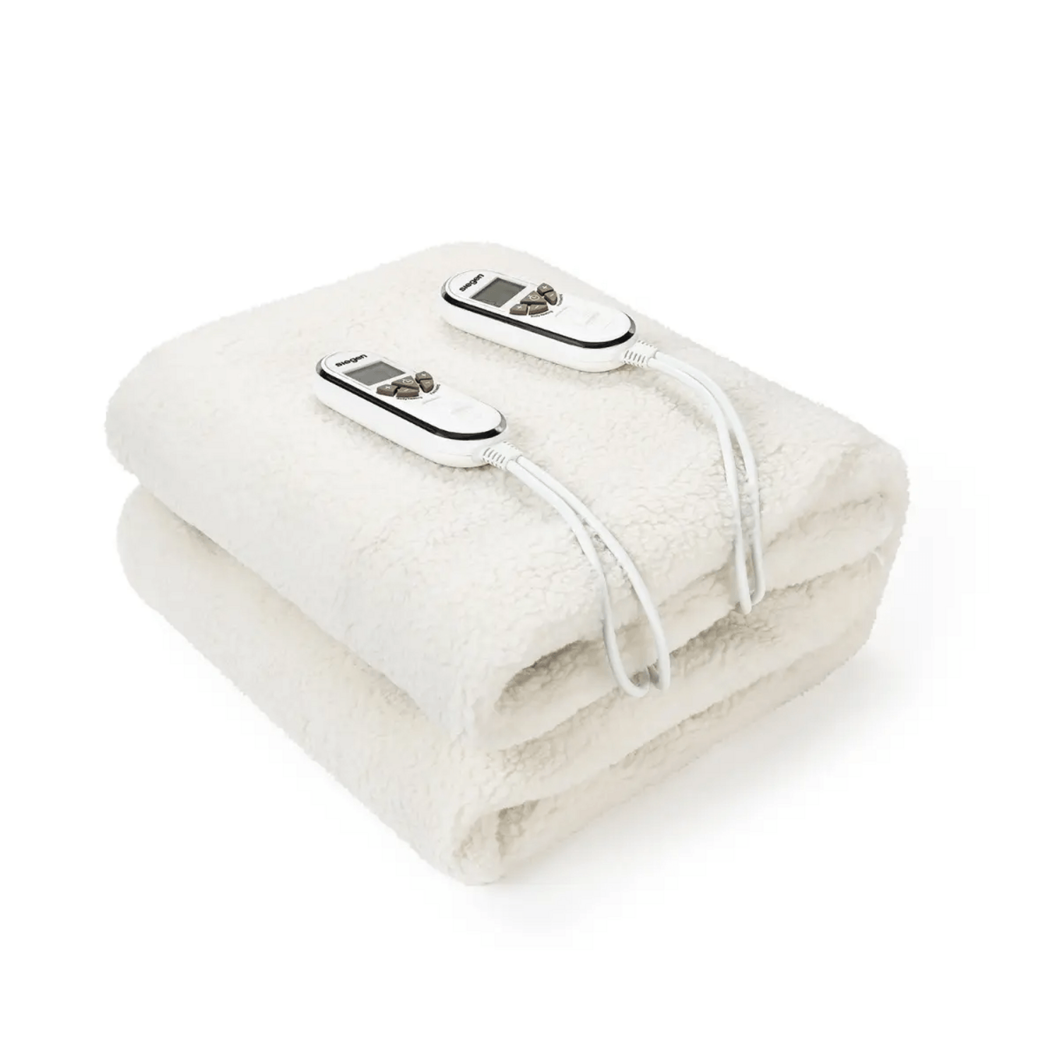 Calienta Cama Siegen 2 Plazas Chiporro 9 Temp 60 W SG-5351 en color blanco con control remoto