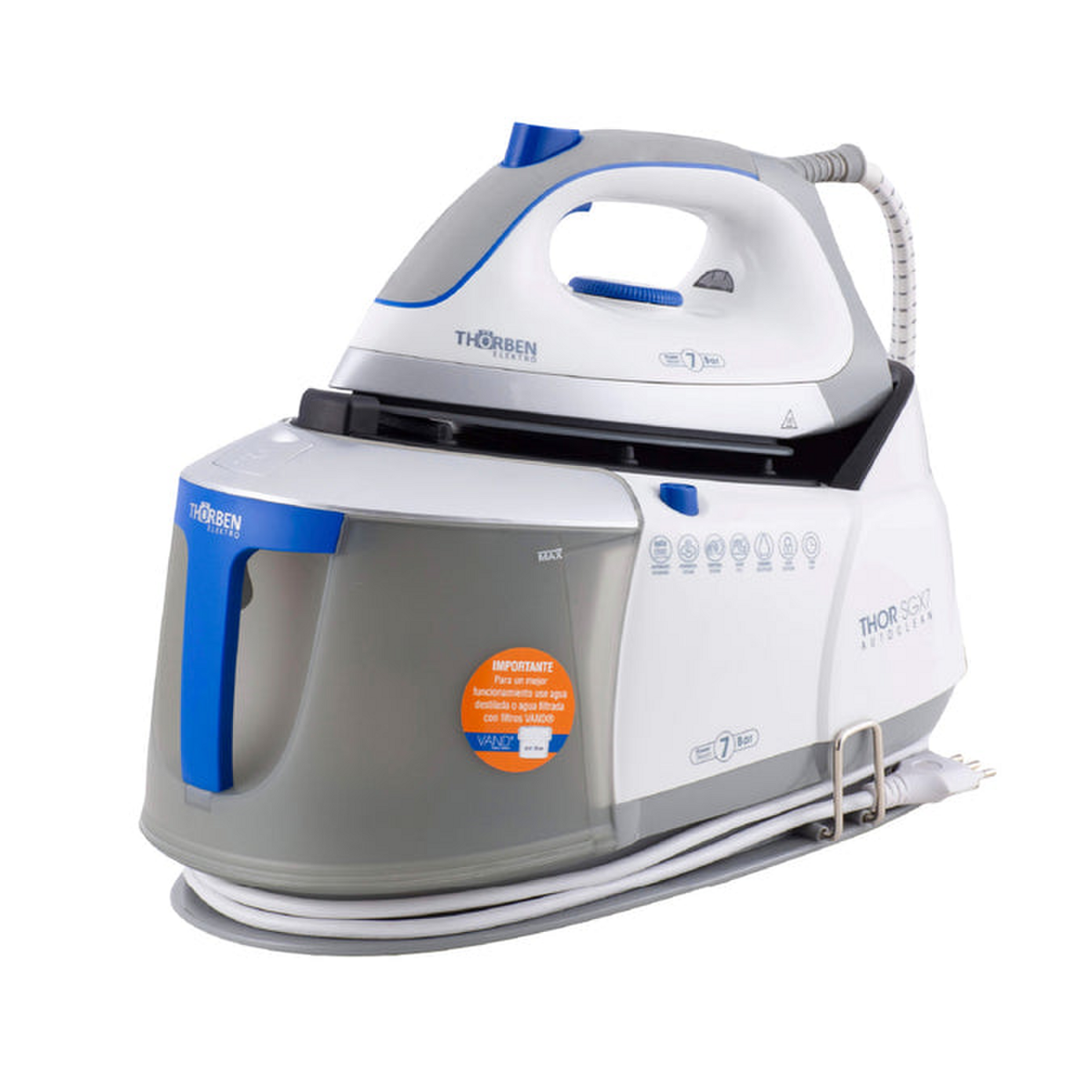Centro de Planchado Thorben SGX7 Autoclean 7 Bar Vapor 1,7L