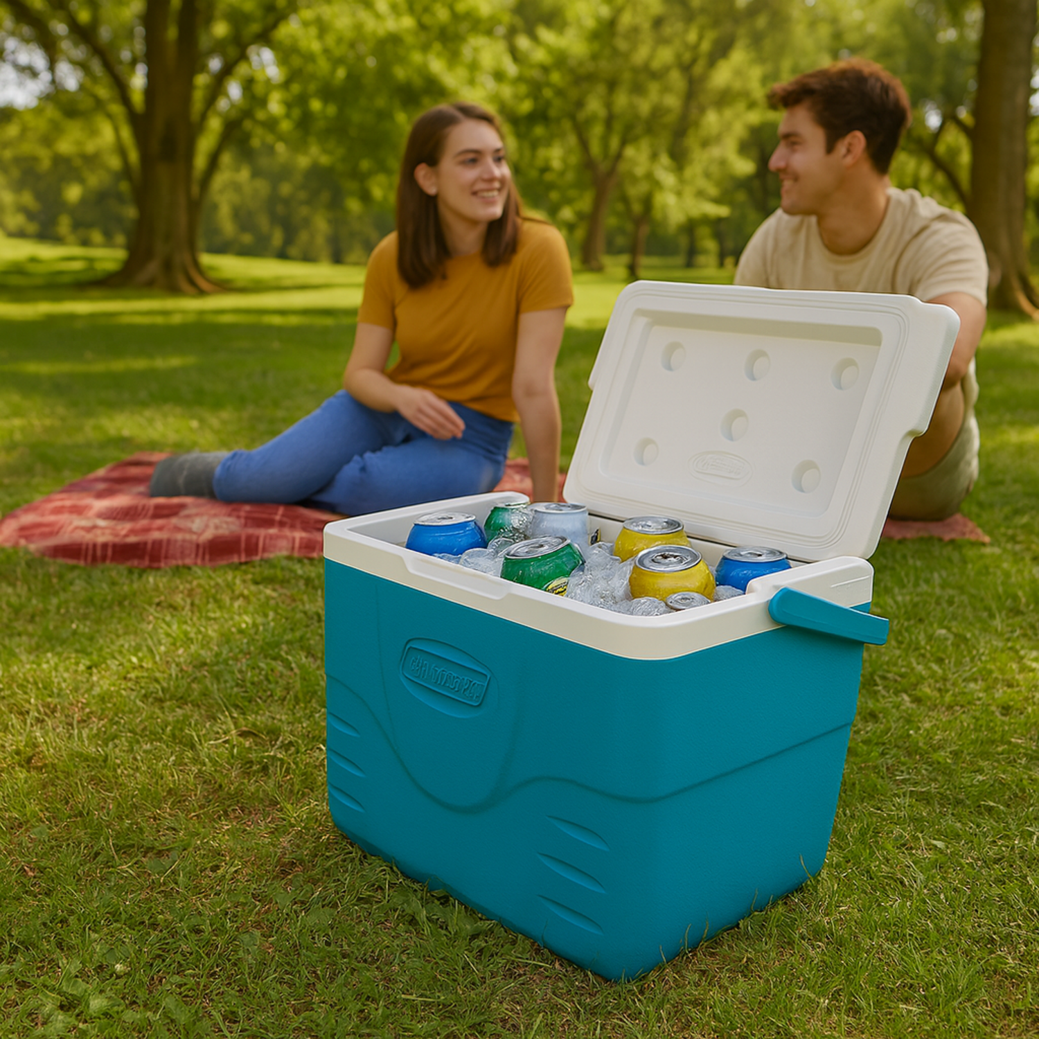Cooler Coleman Chiller 9 Latas Templock 8,5 Litros Azul