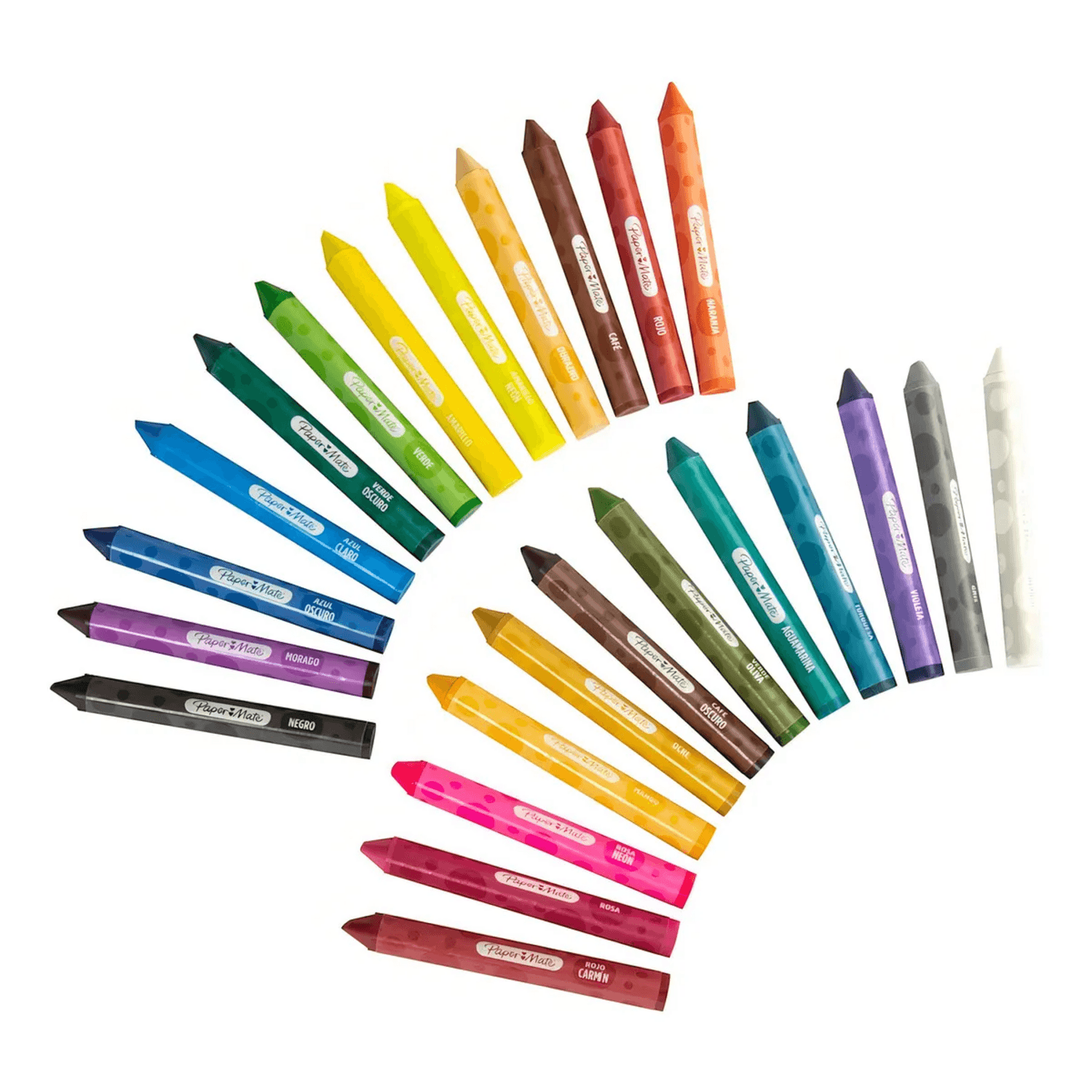 Lápices de Cera Crayones Triangular Papermate 24 Colores