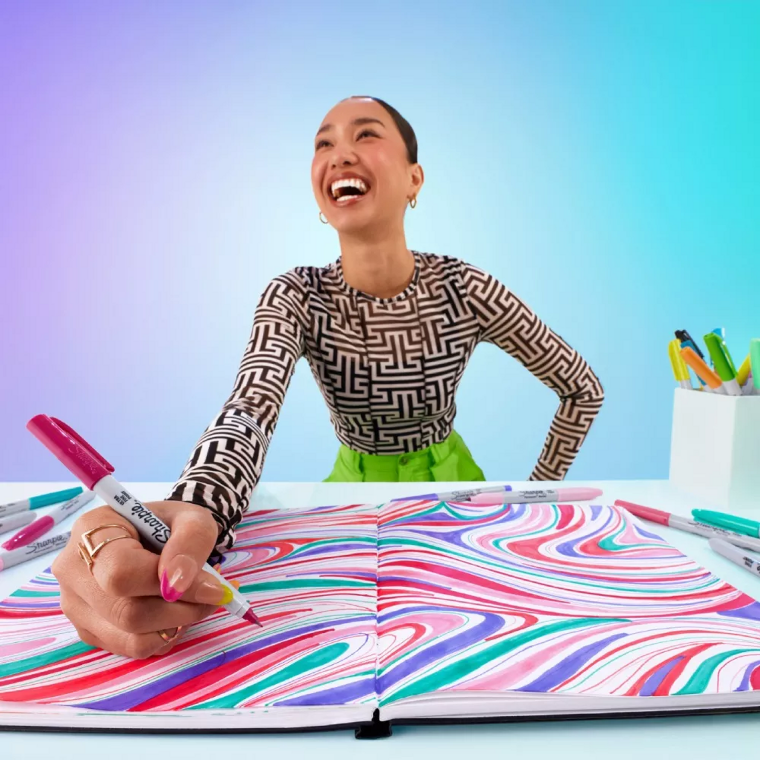 Marcadores Permanentes Sharpie Glam Pop P/Fina 24 Colores Sharpie New Horizons Chile New Horizons NHT.cl