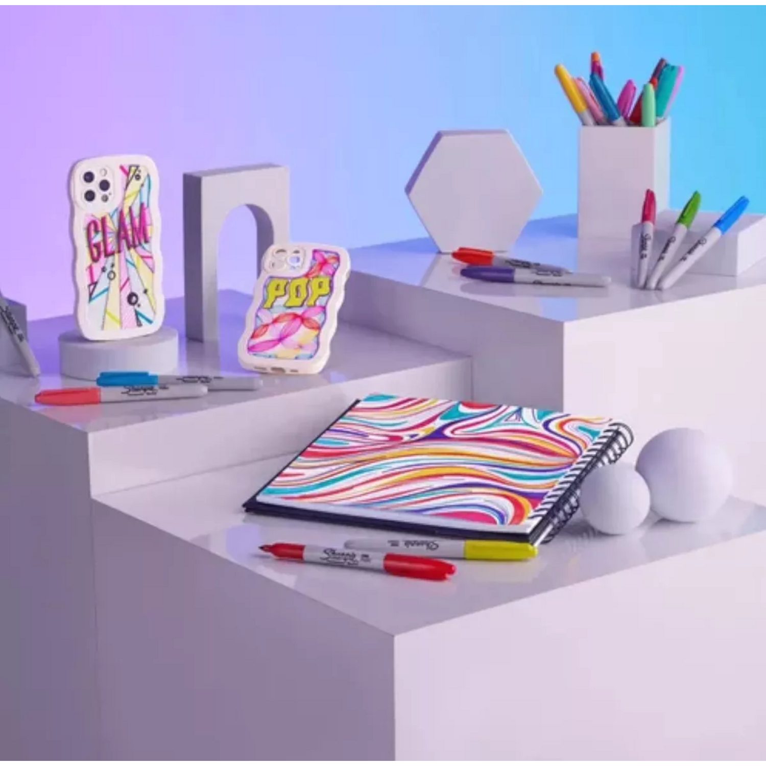 Set 12 Marcadores Permanete Sharpie Glam Pop 12 Col P Fina Sharpie New Horizons Chile New Horizons NHT.cl