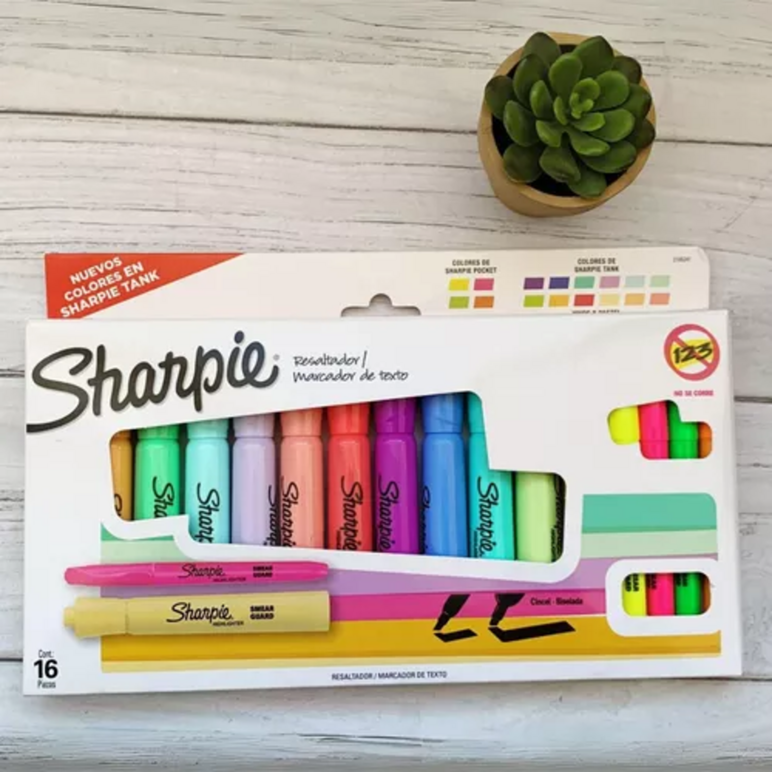 Set de Destacadores Sharpie Tank y Pocket 16 Unidades Sharpie New Horizons Chile New Horizons NHT.cl