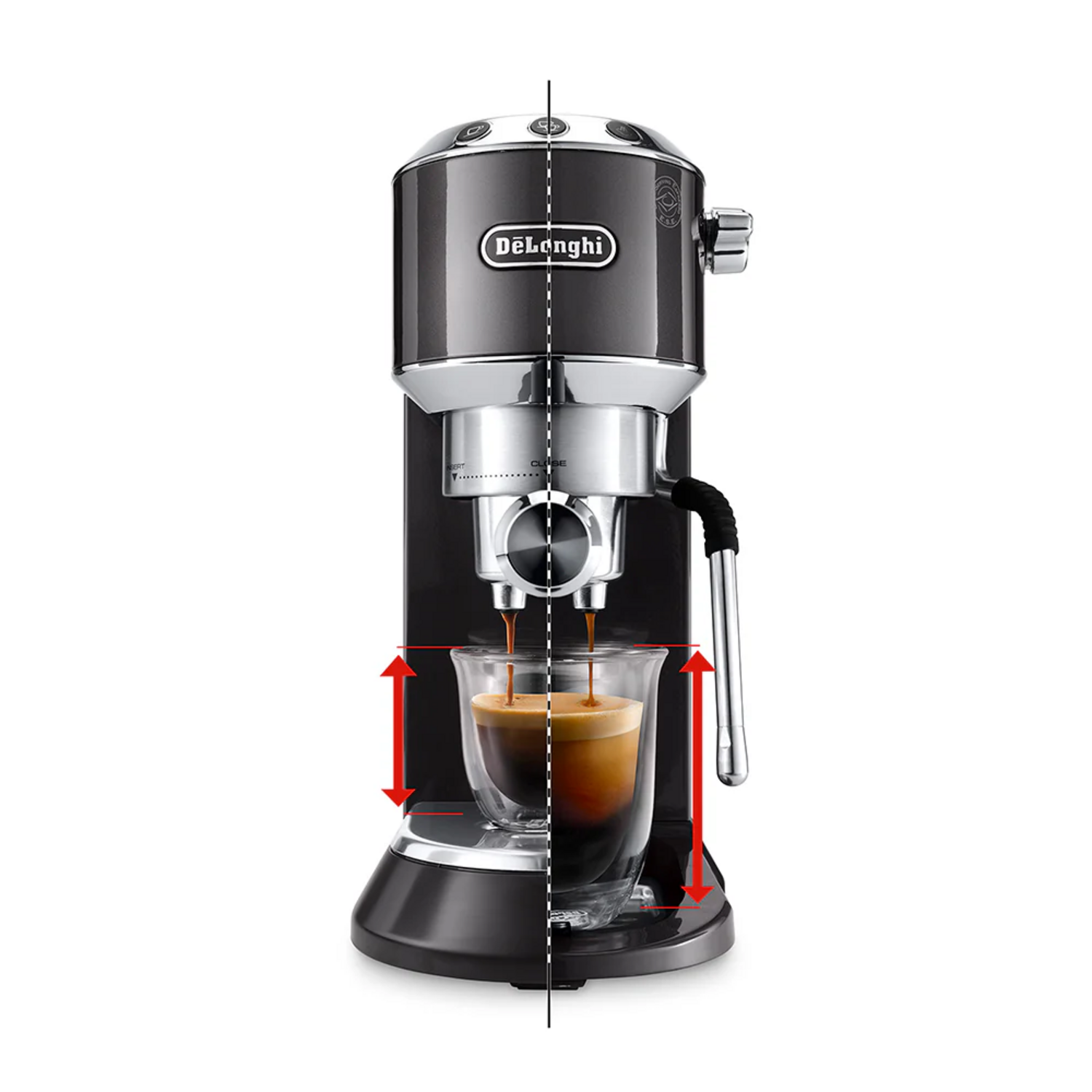 Cafetera DeLonghi Espresso Dedica Arte Gris DeLonghi New Horizons Chile New Horizons NHT.cl
