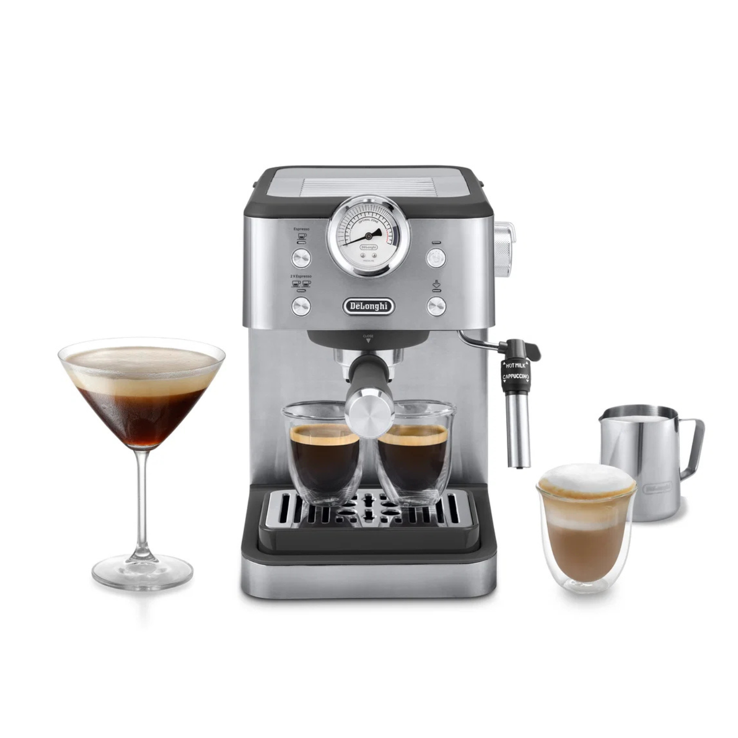 Cafetera Espresso DeLonghi EM450M 15 Bar + Café Molido 200g