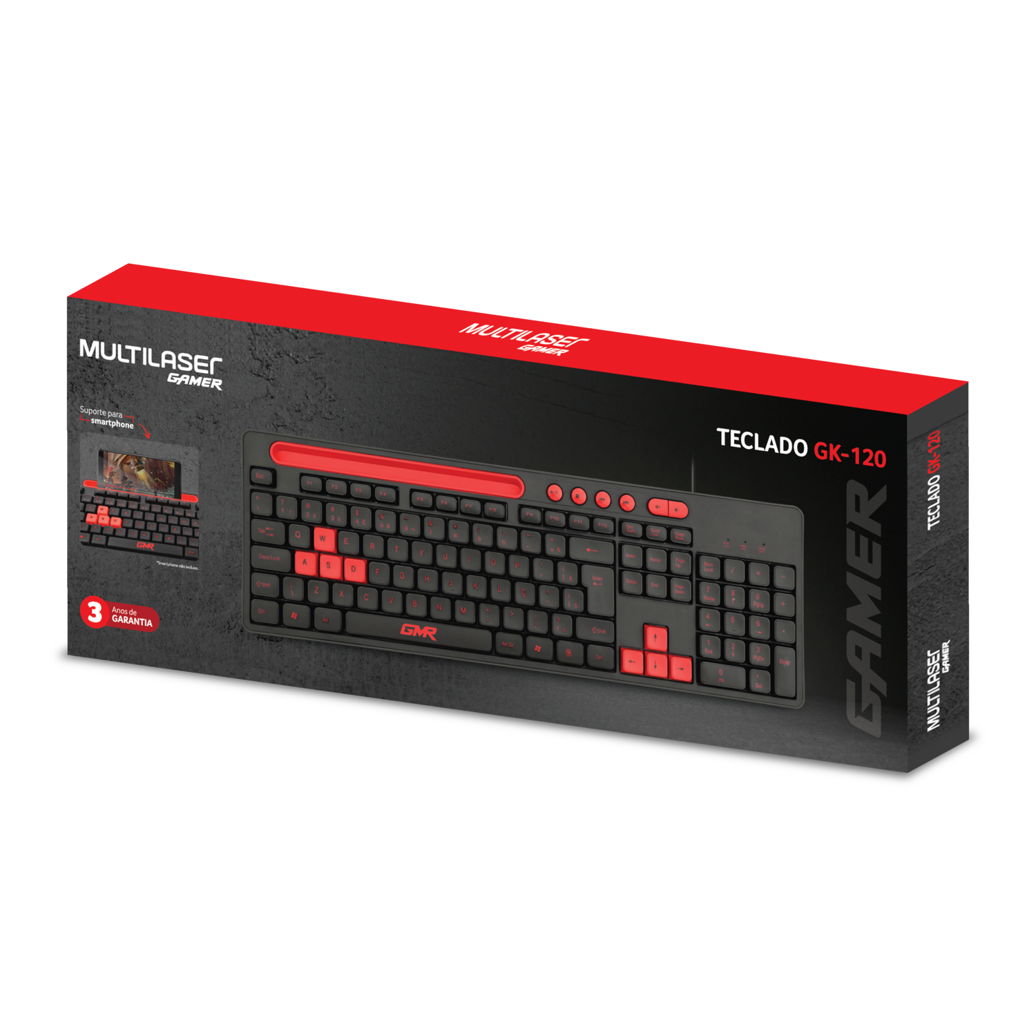 Teclado Gamer Multilaser con Soporte Para Telefono TC504 Multilaser New Horizons Chile New Horizons NHT.cl