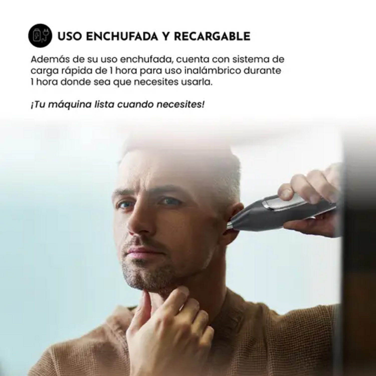 Cortadora De Pelo Siegen SG-8555 6 Cabezales Recargable