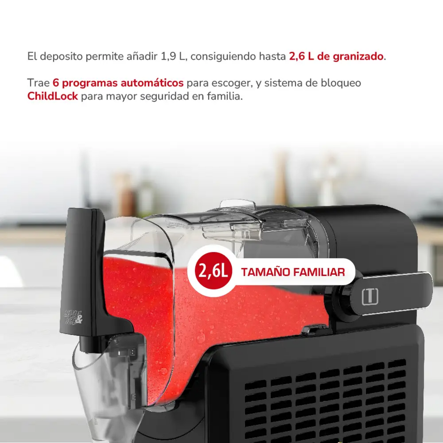 Máquina Granizados Thomas TH-SM26DN 2.6L Sin Hielo Autolimp
