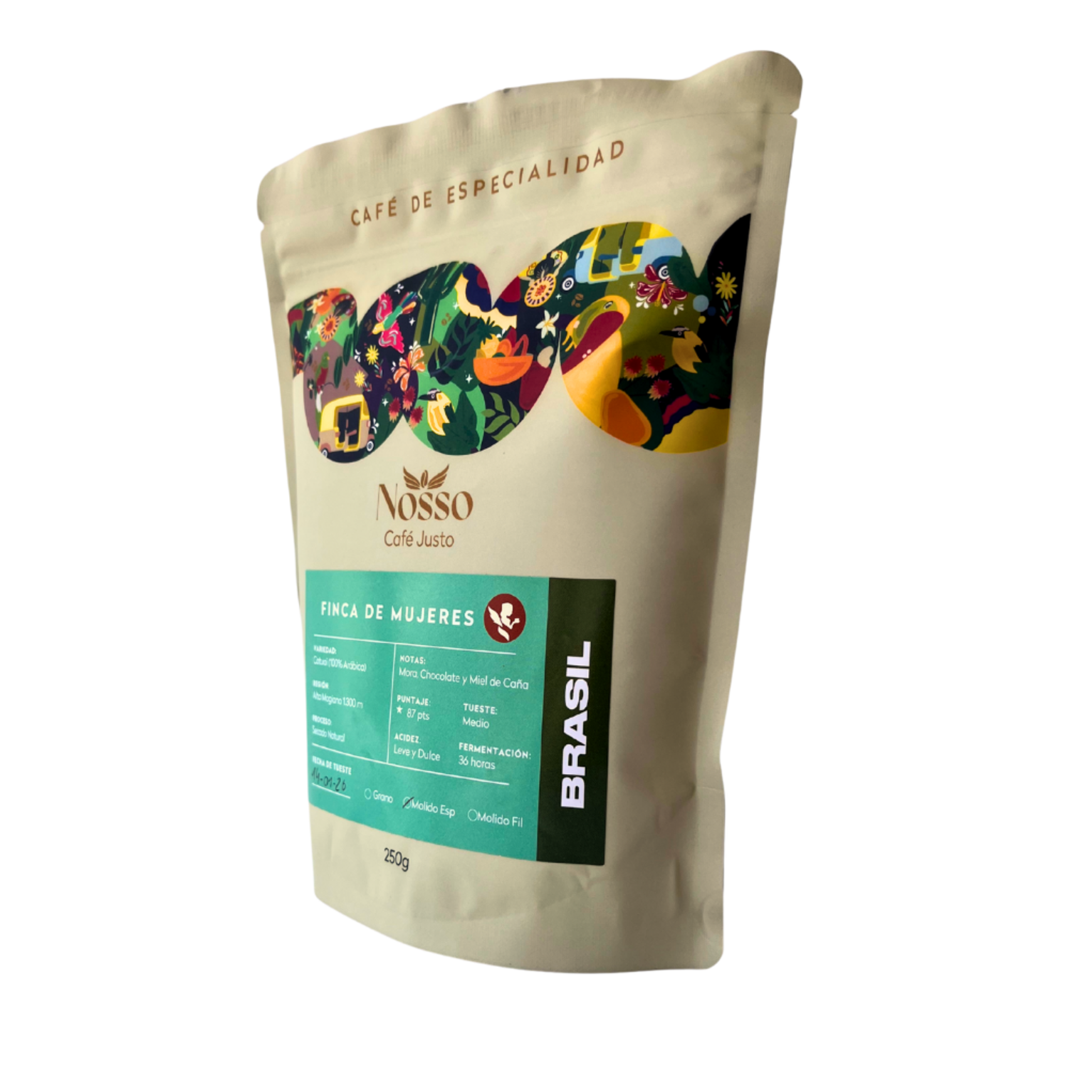 Cafe Molido Nosso Cafe Justo Finca Mujeres Brasil 250g