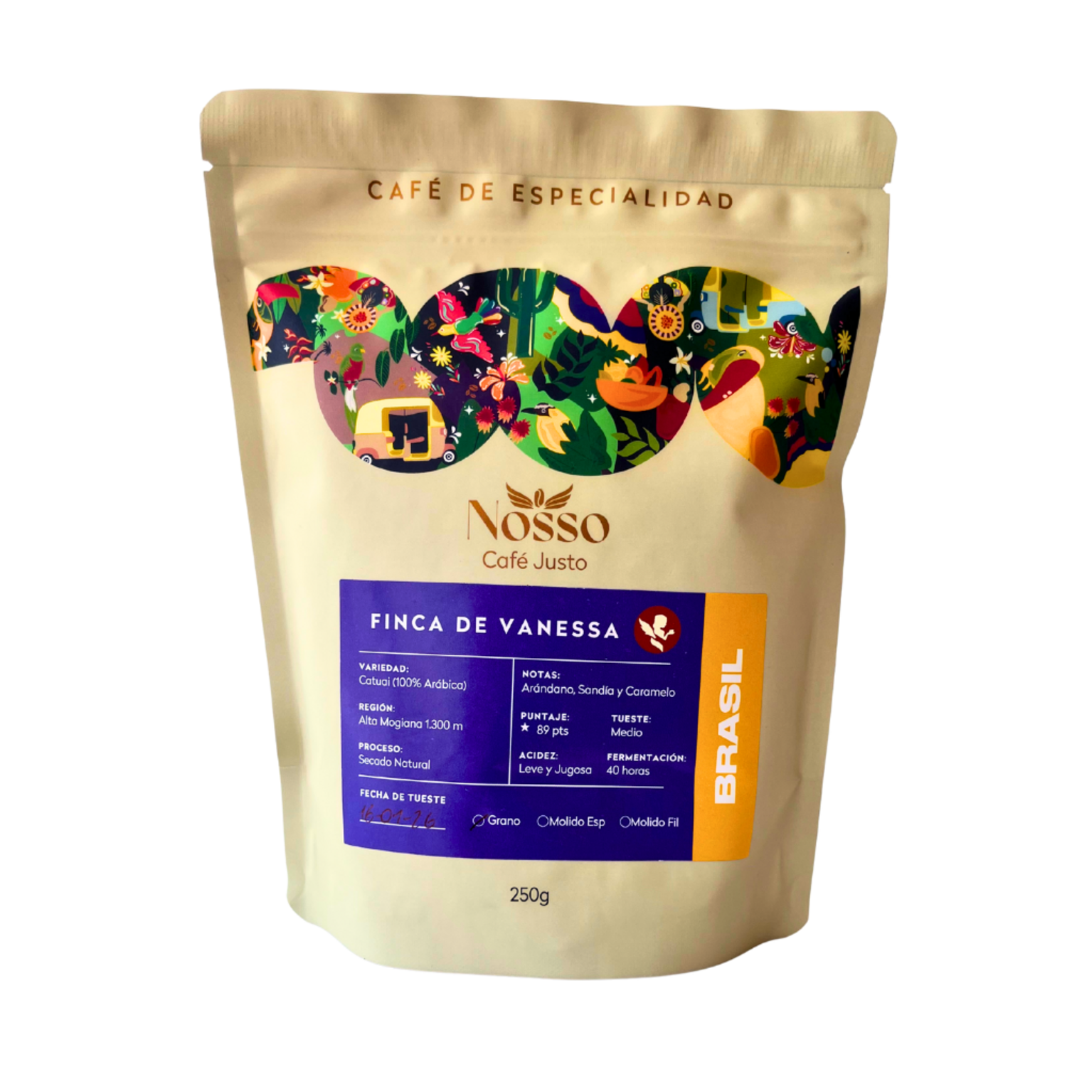 Café en Grano Nosso Café Justo Finca Vanessa 250g