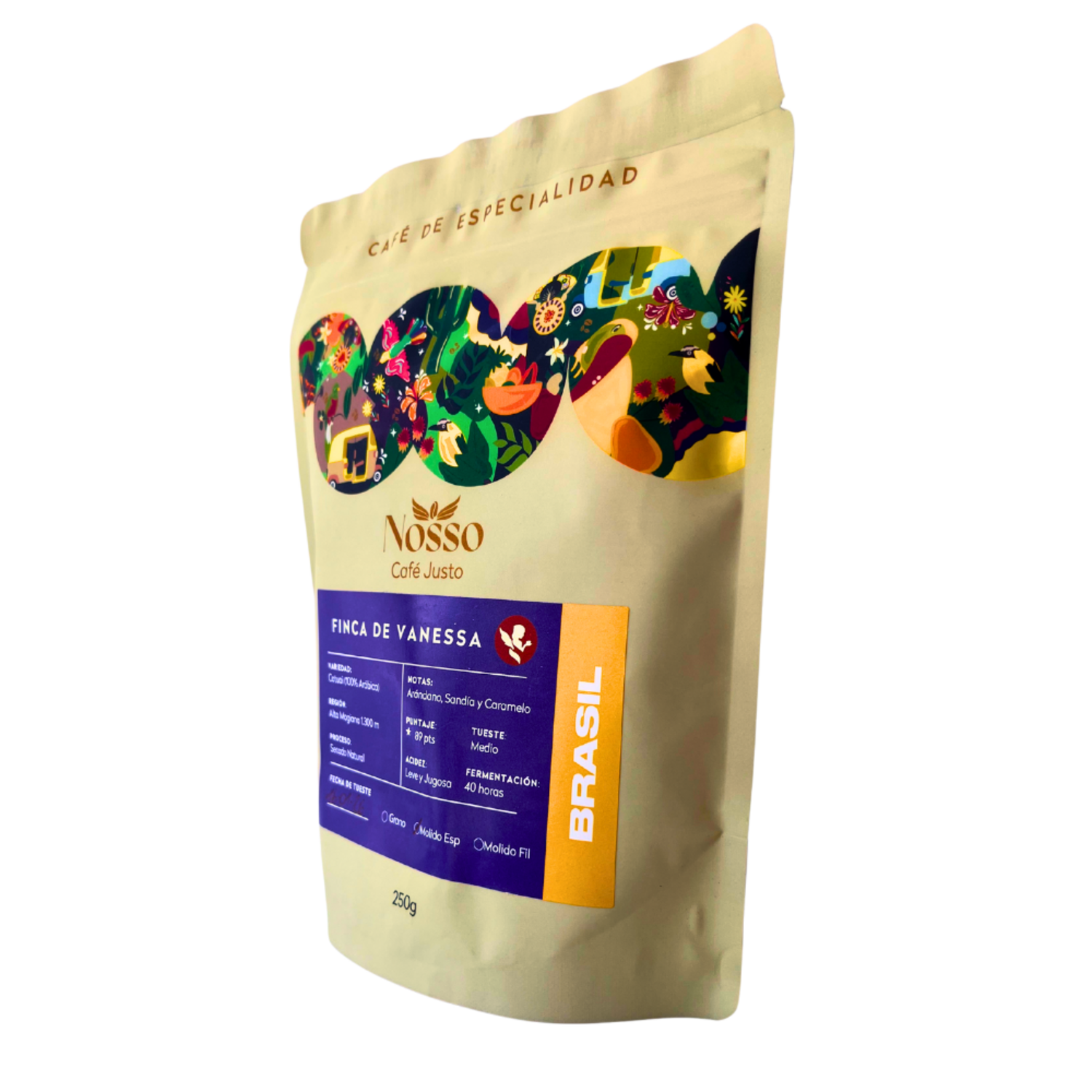 Cafe Molido Espresso Nosso Café Justo Finca Vanessa 250g