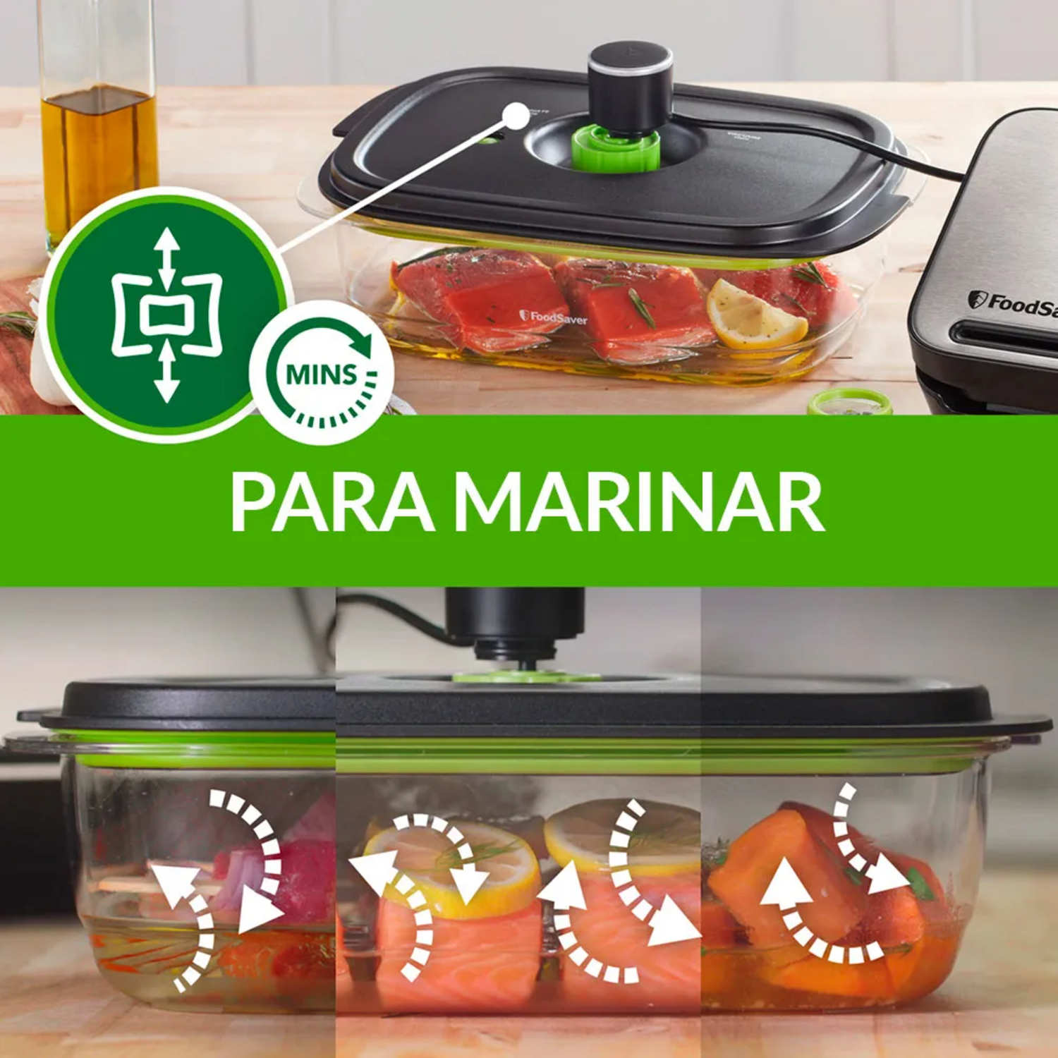 Pack de 3 Contenedores Foodsaver Tritan