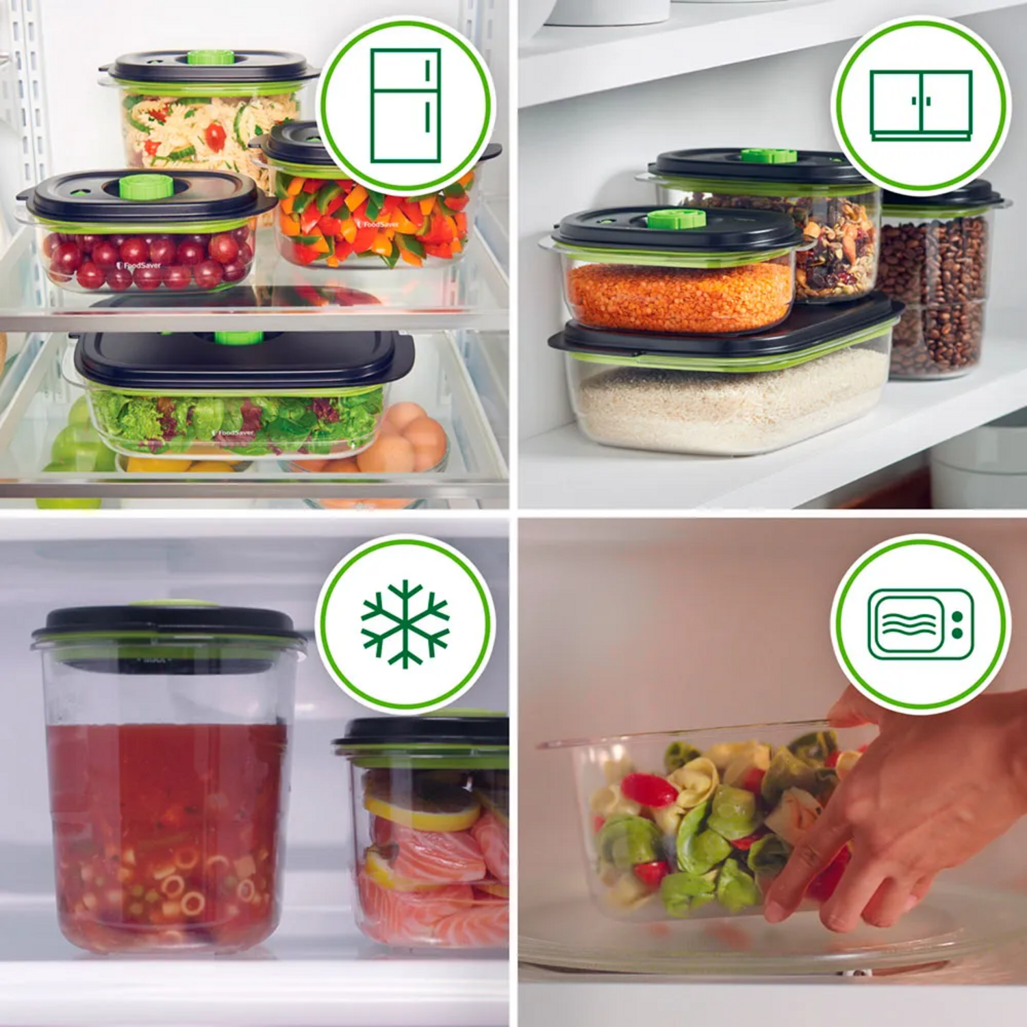 Pack de 3 Contenedores Foodsaver Tritan