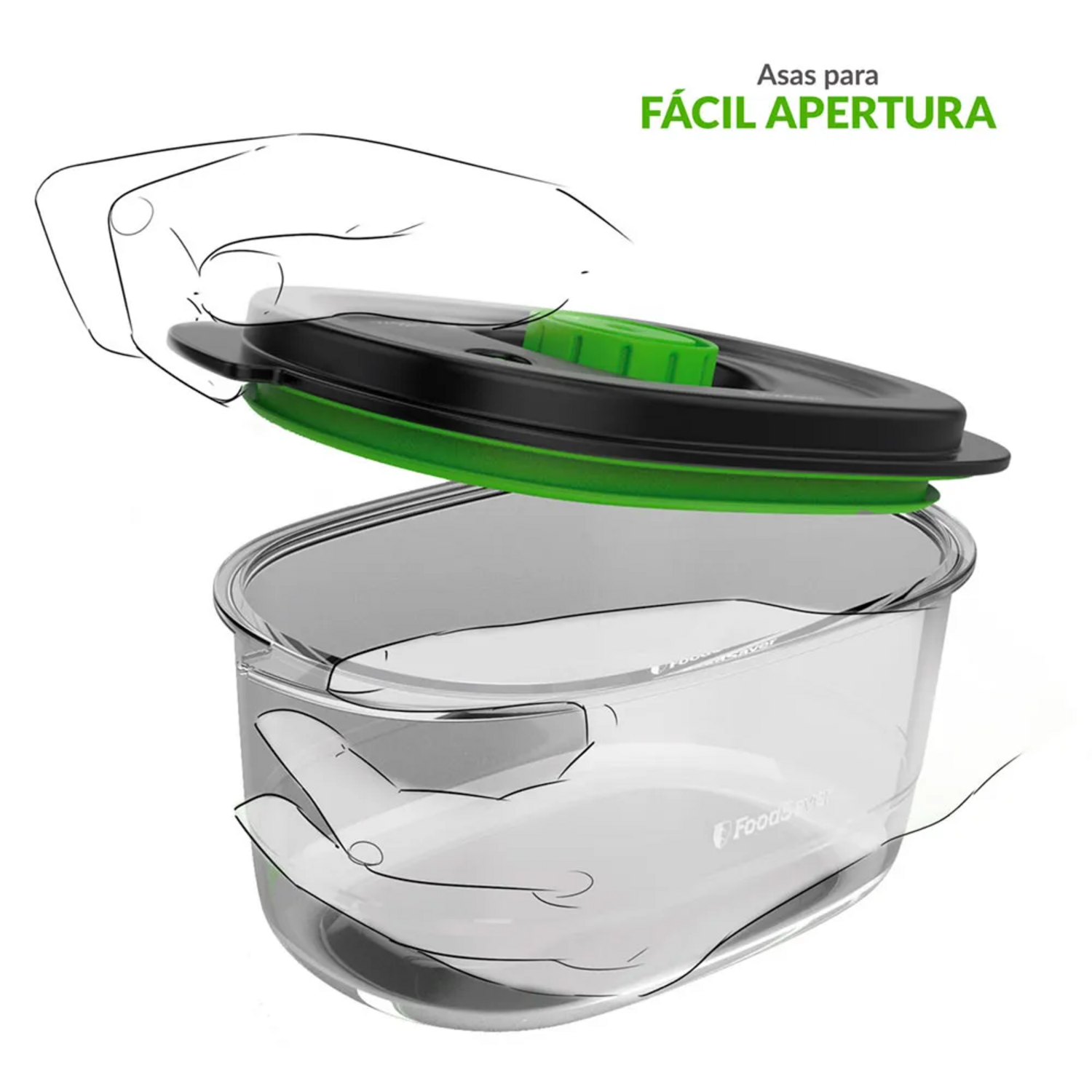 Pack de 3 Contenedores Foodsaver Tritan
