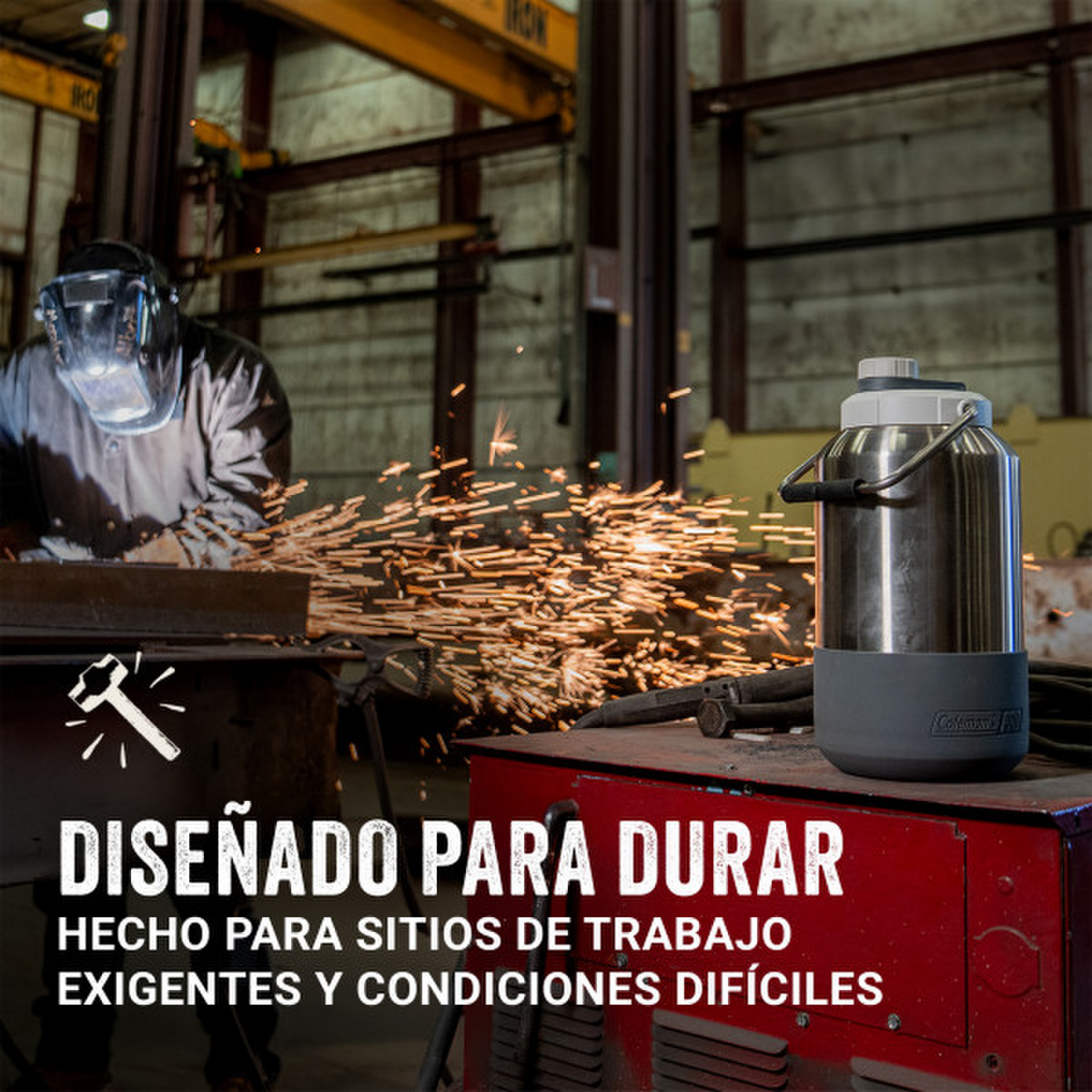 Galón Coleman Pro Acero 3,8L Frío Outdoor Antiderrame Gris