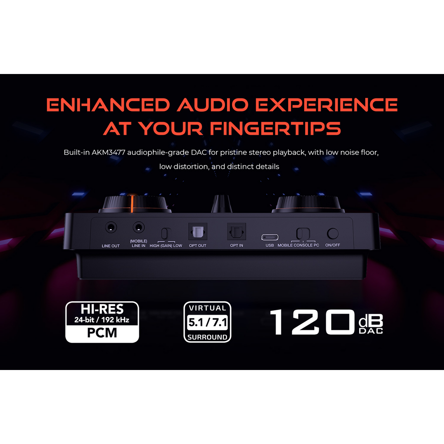 Tarjeta de Sonido Dac USB Creative Sound Blaster GC7 Creative New Horizons Chile New Horizons NHT.cl